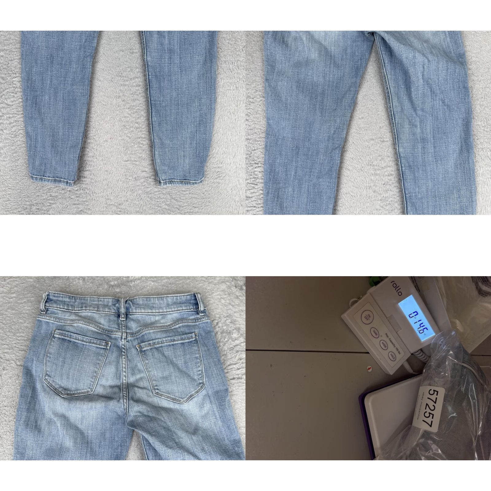 Vintage Cosmic Blue Love Jeans Skinny 26 Womens Light Blue Denim 5-Pocket Zip Stretch Mid Rise Inseam 25 Size 26" / US 2 / IT 38 - 10 Thumbnail