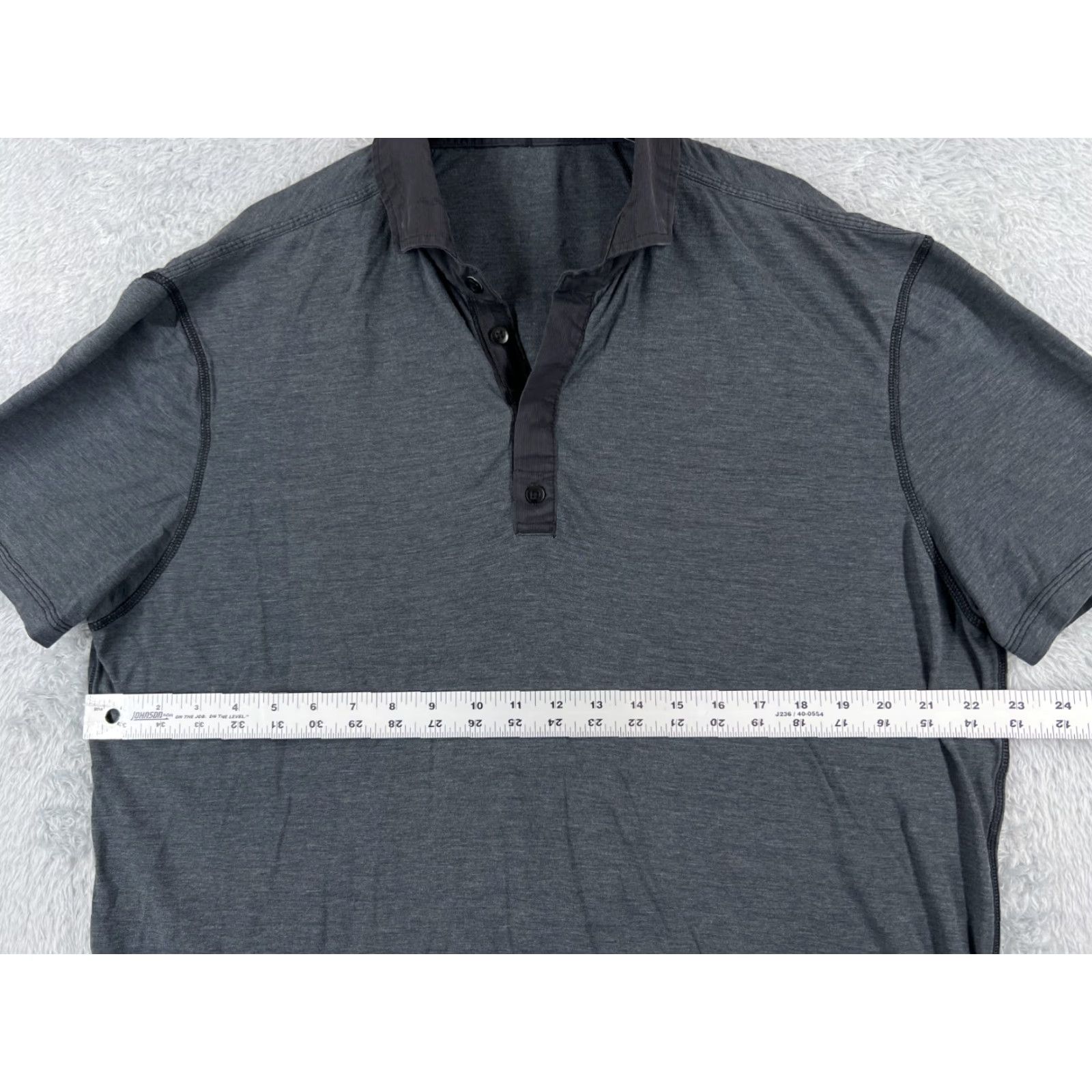 Lululemon Lululemon Polo Shirt Men XL Gray Short Sleeve Golf Polo Shirt Casual Workwear Sports Driving Golf Size US XL / EU 56 / 4 - 6 Thumbnail