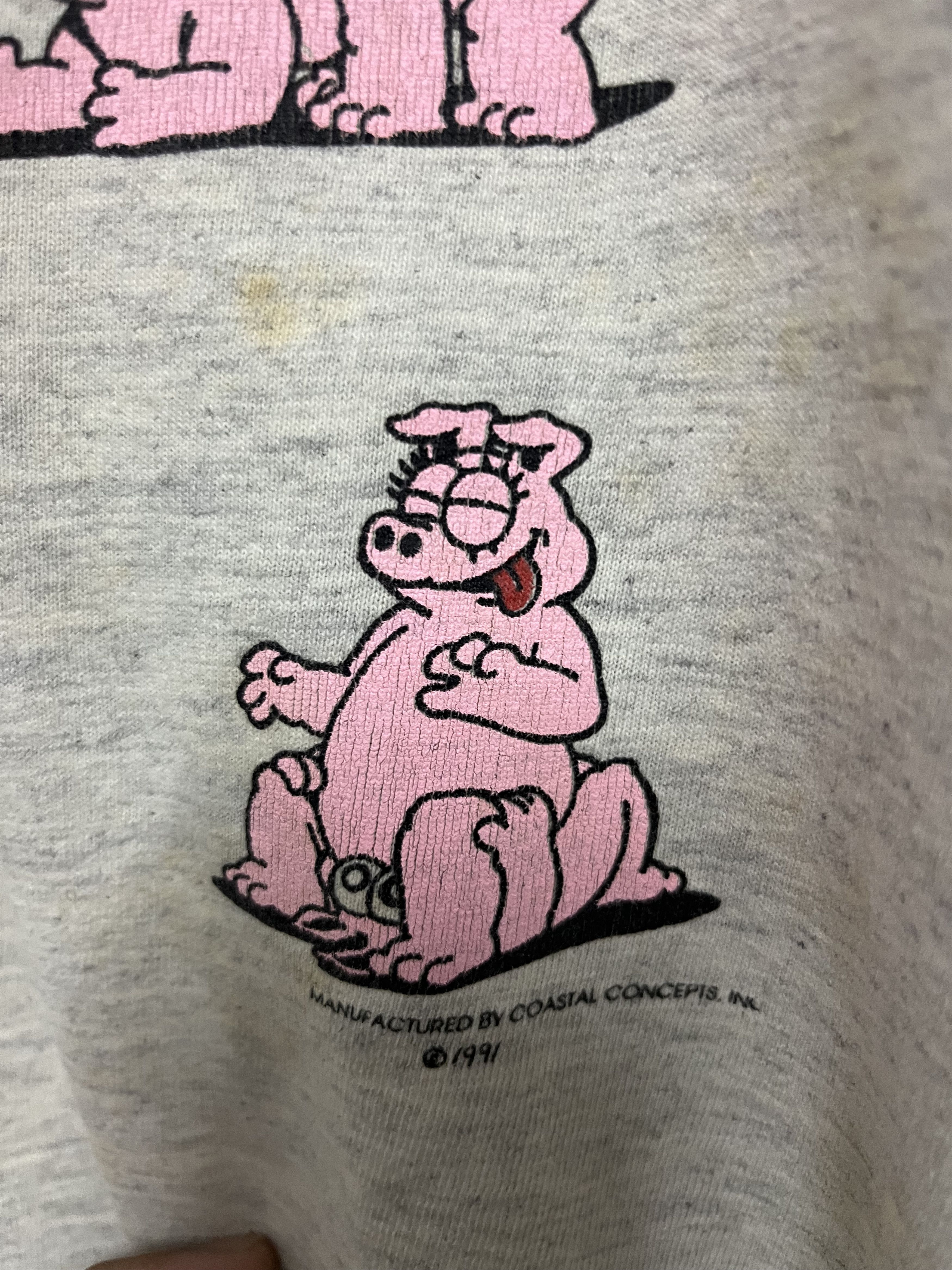 Band Tees 🔥 90s COASTAL CONCEPTS Pink PIGGY SEX Intercourse Naked Tee Size US XL / EU 56 / 4 - 3 Thumbnail