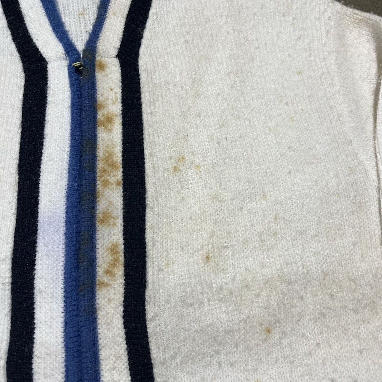 Vintage 60s McGregor Midnite Sun White Zip Up Cardigan