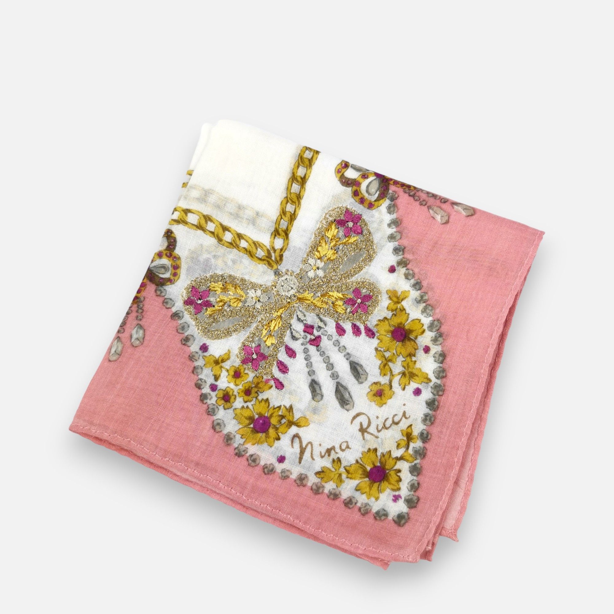 Japanese Brand Vintage Nina Ricci Handkerchief Neckerchief Bandana Size ONE SIZE - 2 Thumbnail