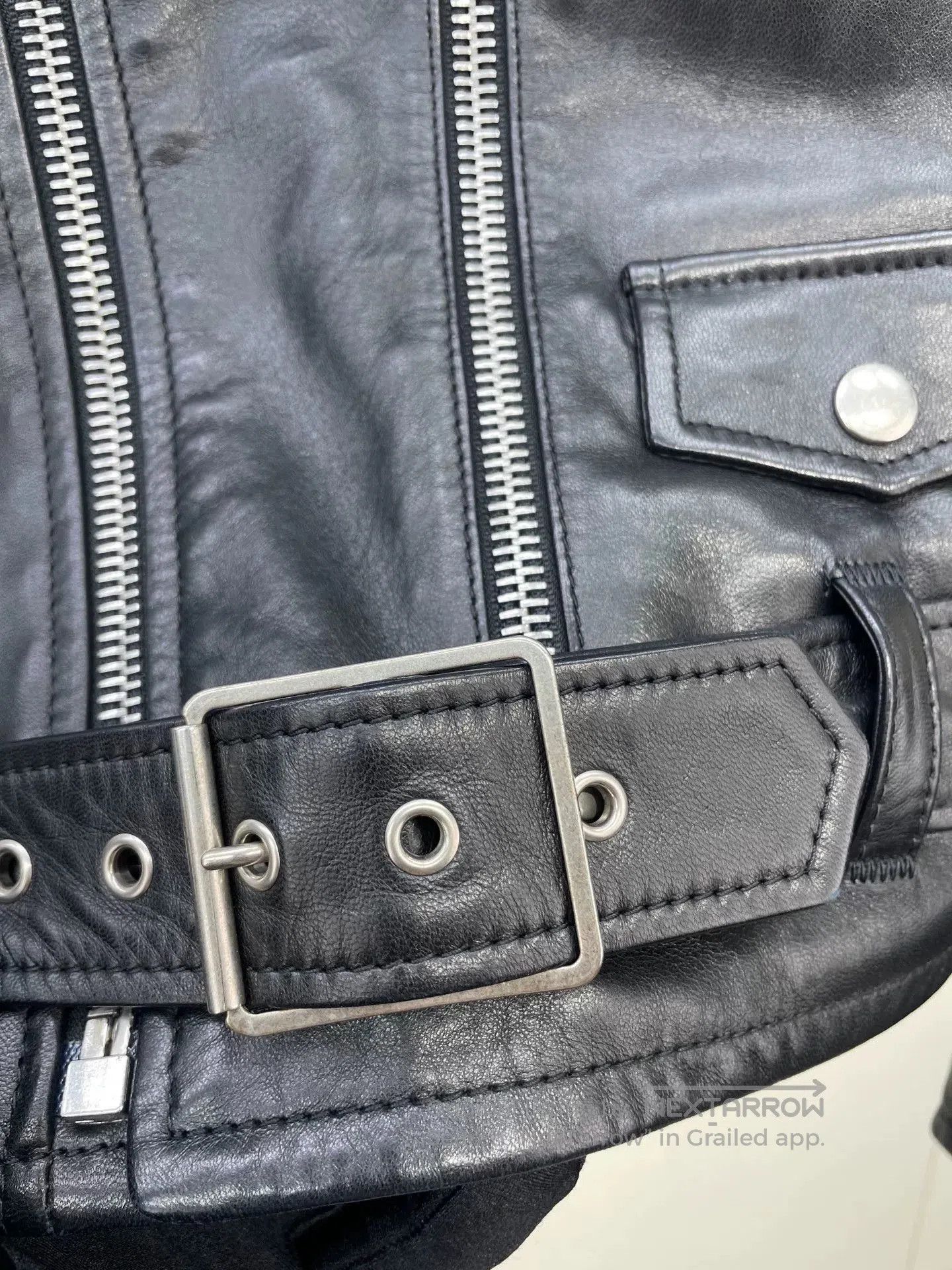 Saint Laurent Paris YSL Saint Laurent Black Biker Jacket. Size XS / US 0-2 / IT 36-38 - 5 Thumbnail