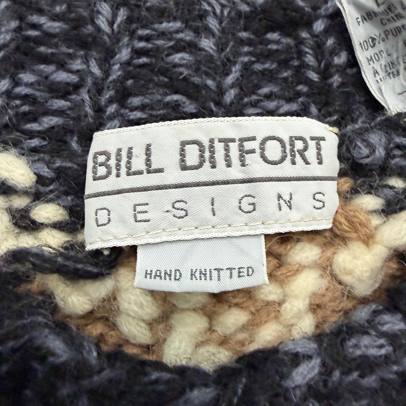 Vintage Vintage Bill Ditfort Sweater Men's Large Argyle Crewneck Size US L / EU 52-54 / 3 - 5 Thumbnail
