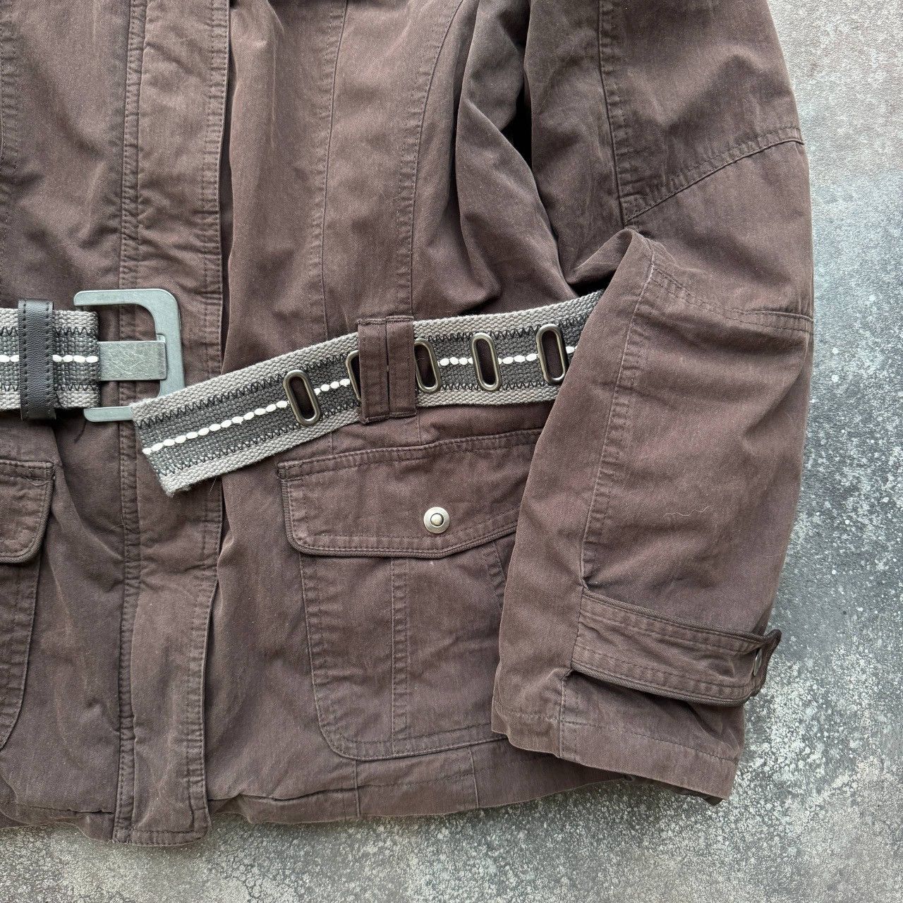 Japanese Brand Orsay Vintage Avant Garde Military Utility Belted Jacket Size L / US 10 / IT 46 - 6 Thumbnail