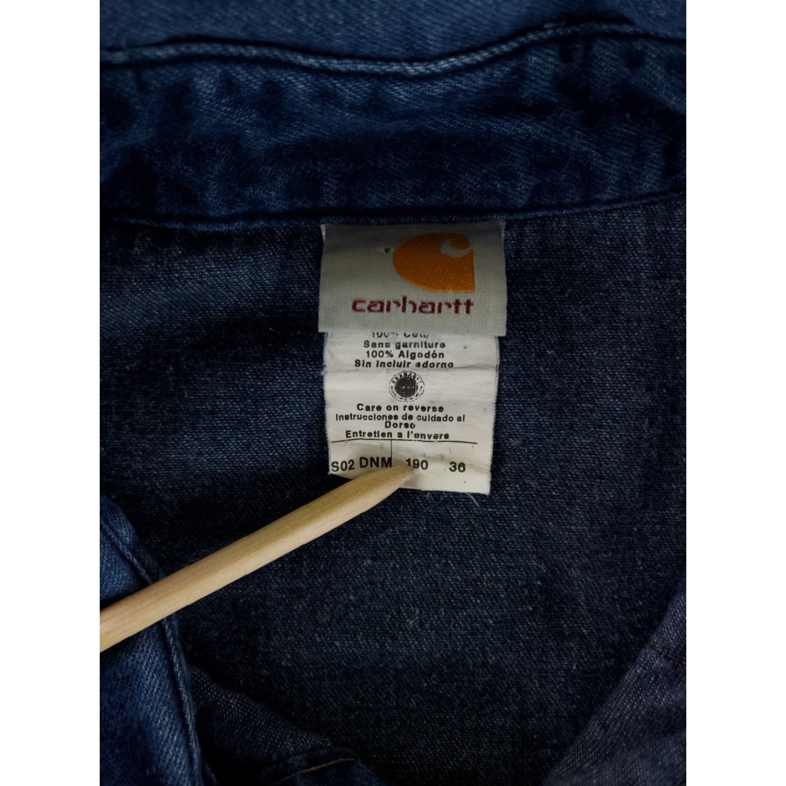 Carhartt VINTAGE Carhartt Denim Pearl Snap Shirt Made USA Patch Blue Mens 3XL Size US XXL / EU 58 / 5 - 7 Thumbnail