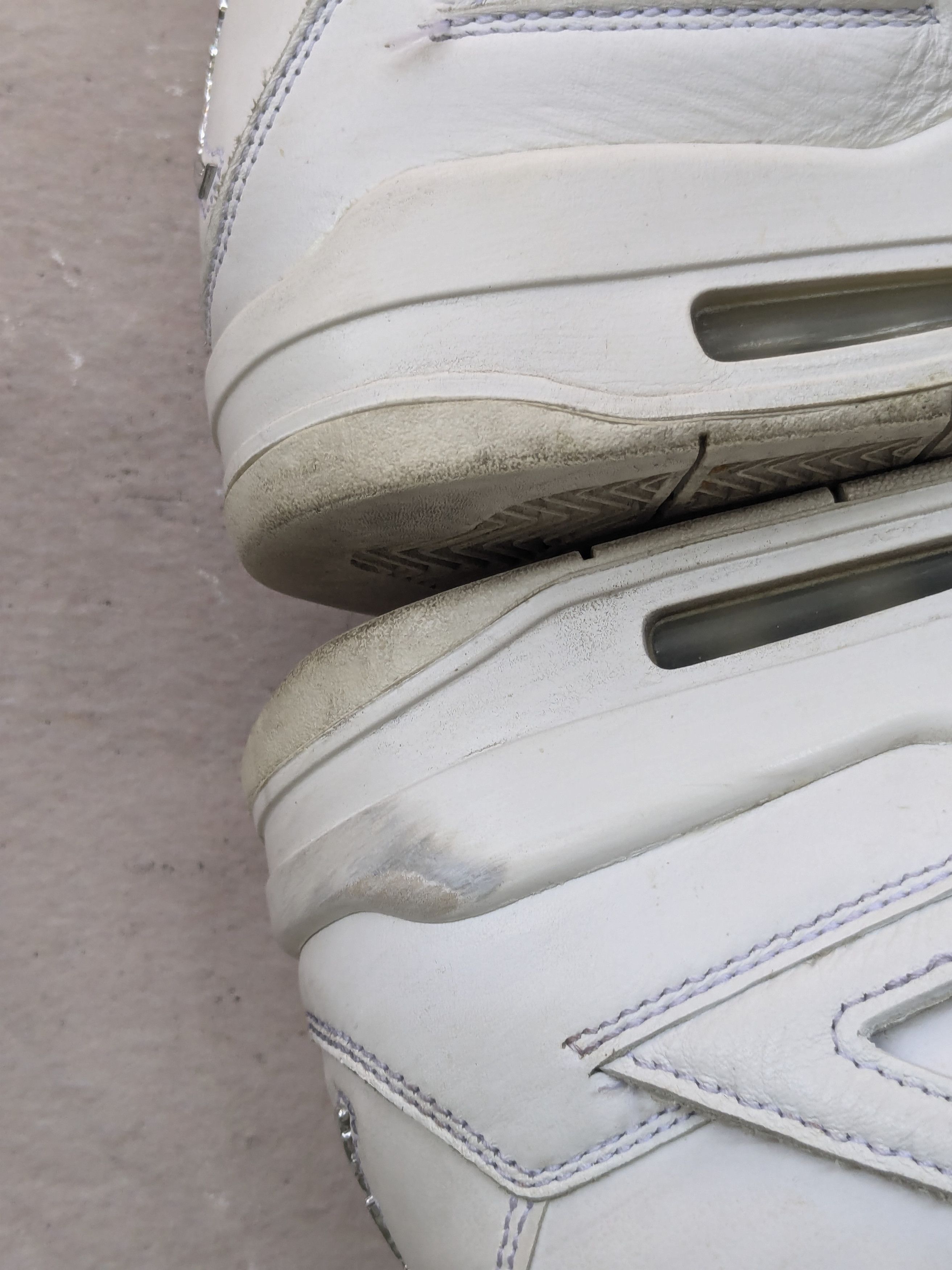 Jordan Brand Nike Air Jordan 4 Retro Pure Money 11.5 White Silver Leather Size US 11.5 / EU 44-45 - 10 Thumbnail