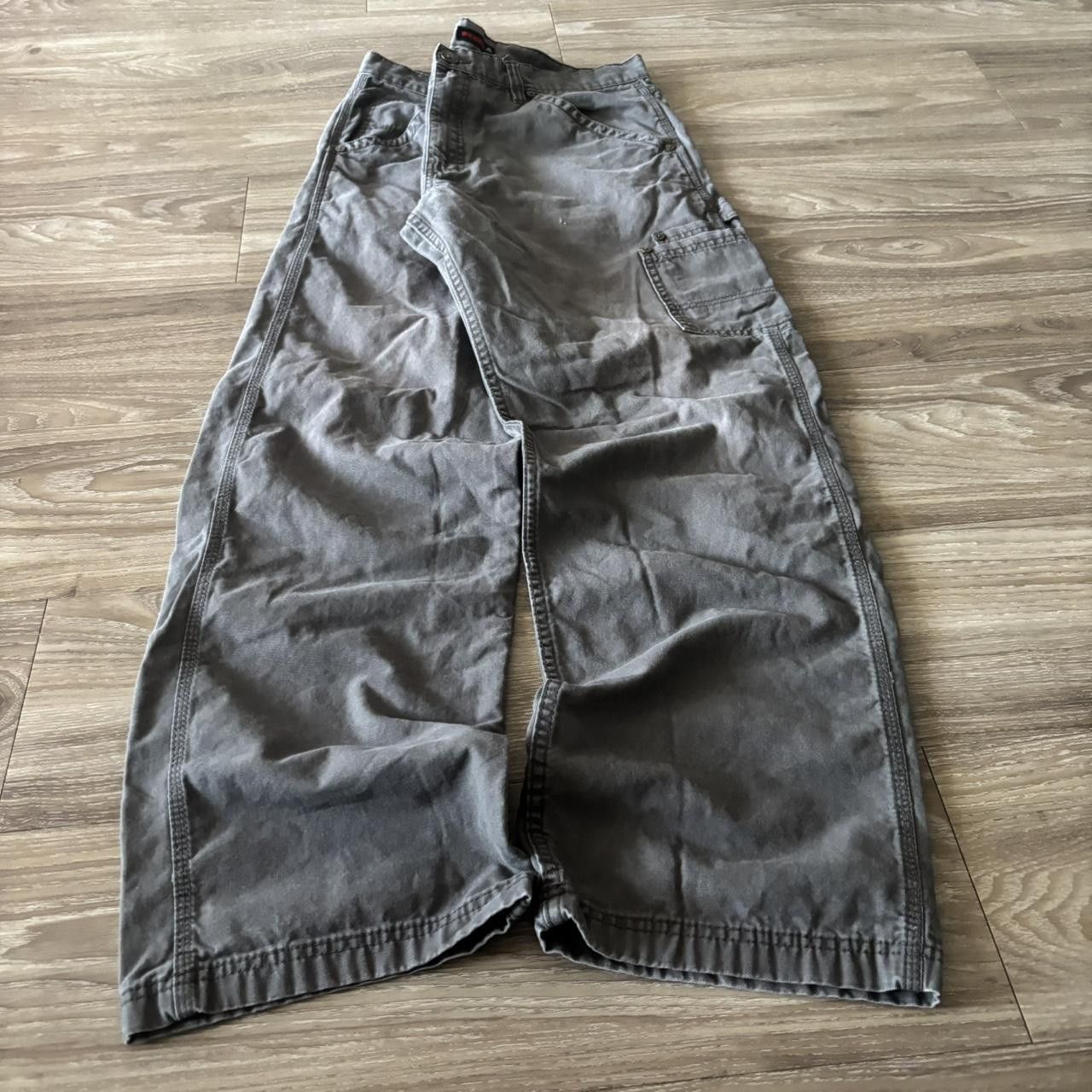 Vintage Crazy Vintage Y2K/2000s Grunge Faded Grey Workwear Skater Carpenter Pants! 34x32 Size US 34 / EU 50 - 3 Thumbnail