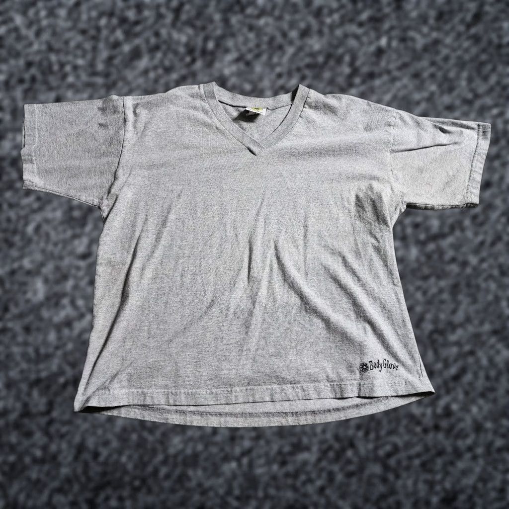 Body Glove VINTAGE Body Glove T-Shirt Gray V-Neck Short Sleeve Men L Cotton Blend Canada Surf Beach Tee Size US L / EU 52-54 / 3 - 1 Thumbnail