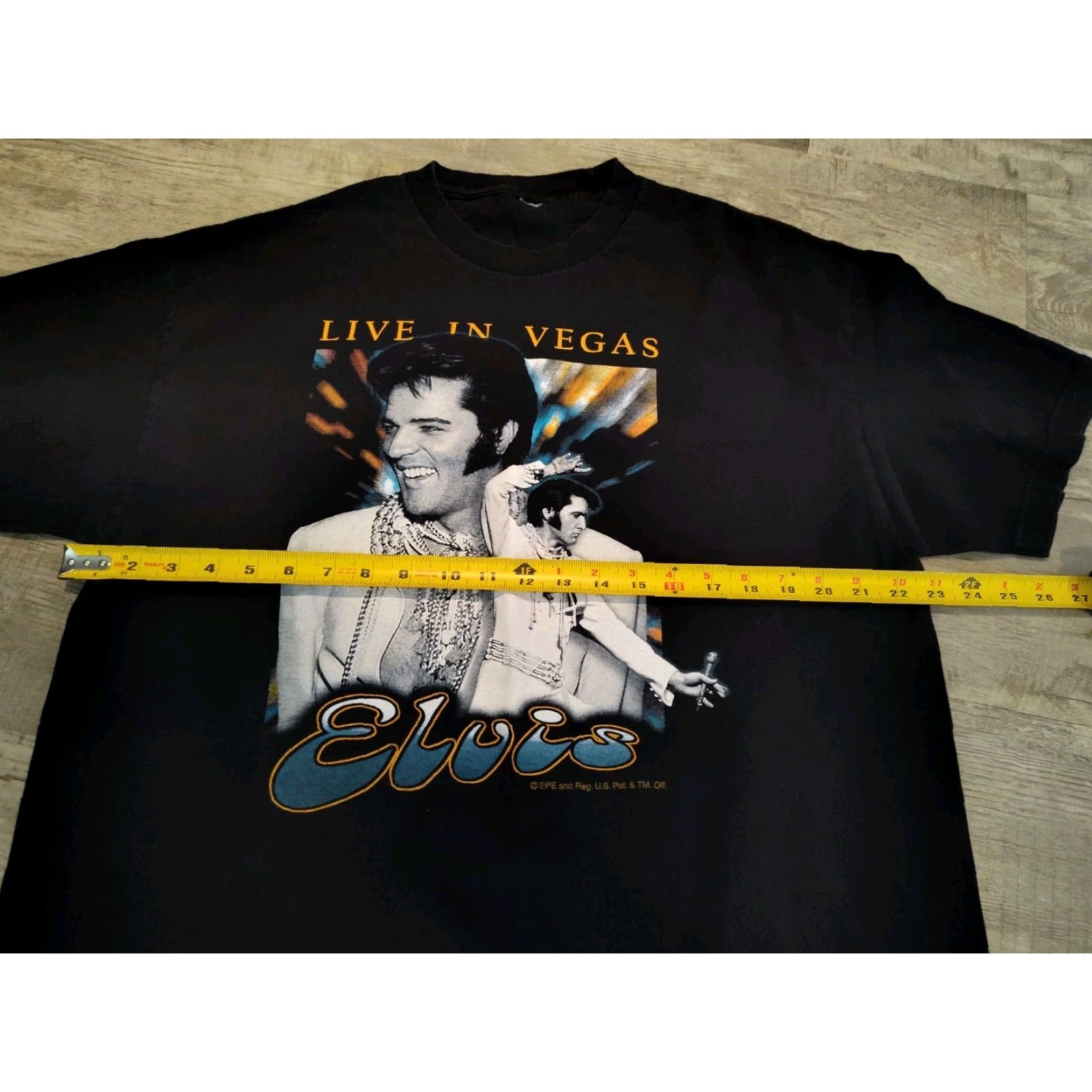 Vintage VINTAGE Elvis Presley Live In Vegas Tee Shirt Black L/XL Shirt Men Elvis 60s Music Rock Size US L / EU 52-54 / 3 - 7 Thumbnail