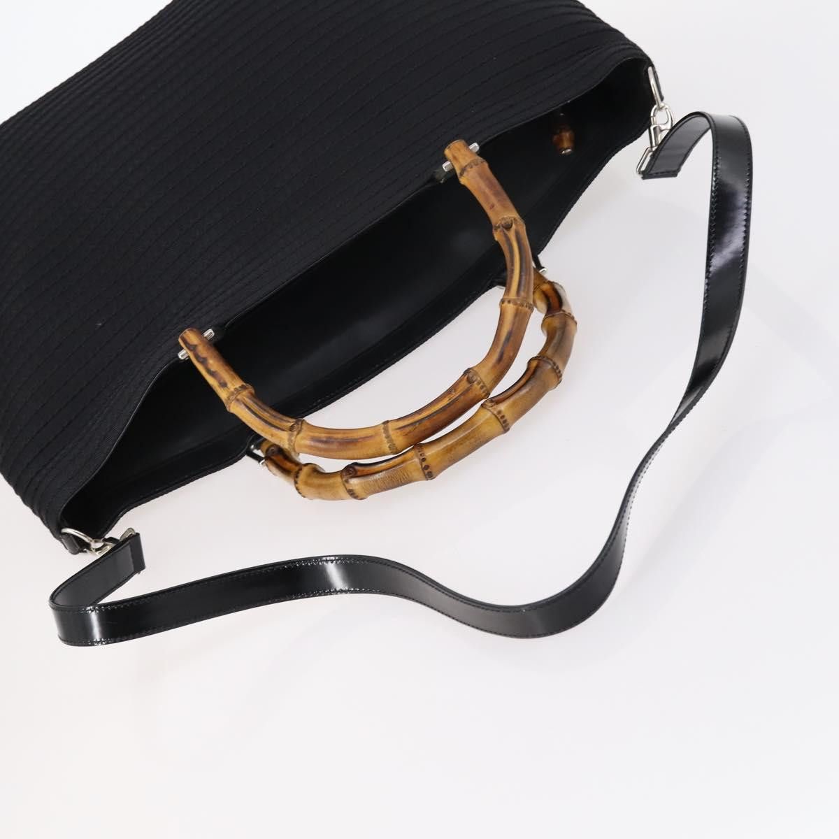 Gucci GUCCI Bamboo Hand Bag Nylon Black Size ONE SIZE - 7 Thumbnail