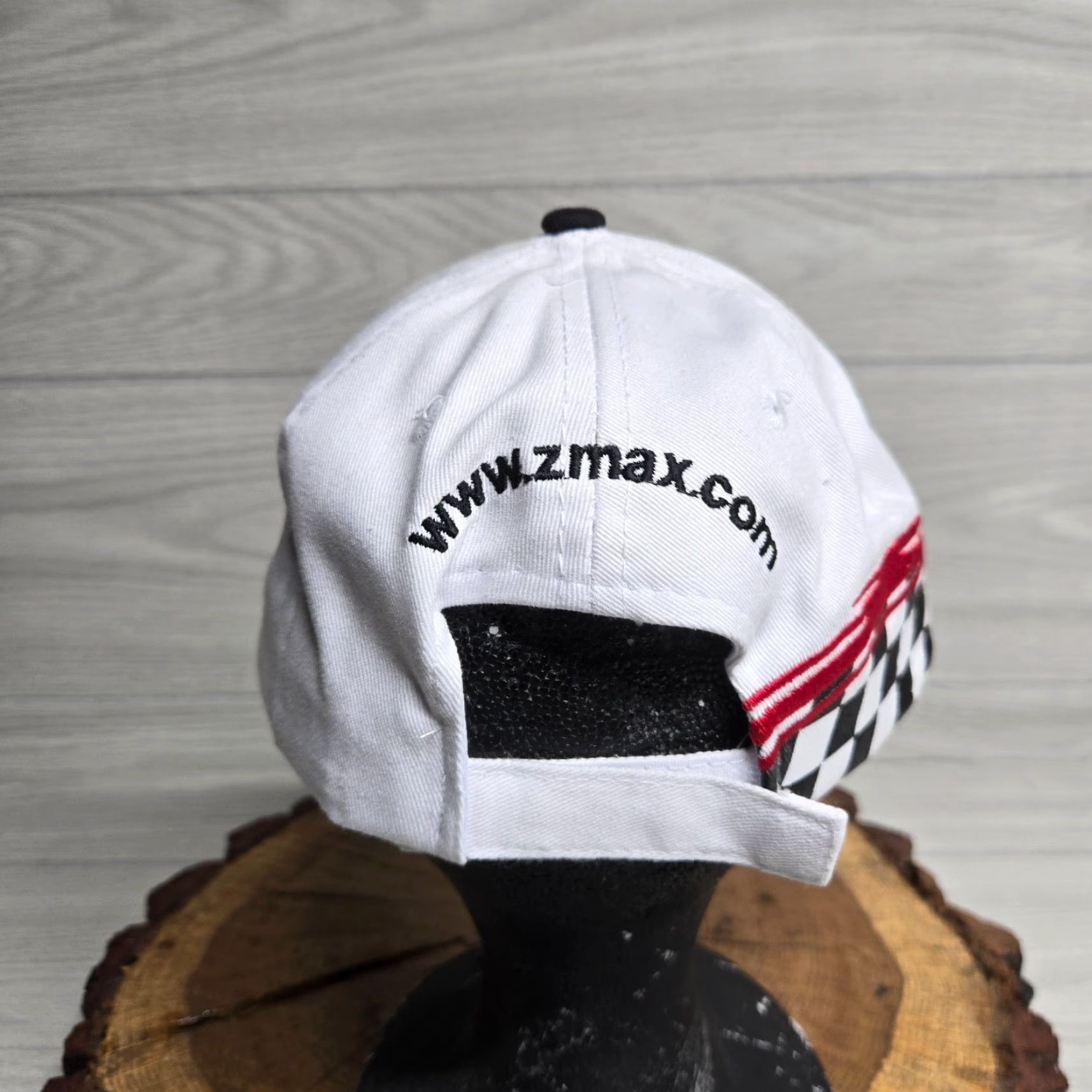 Vintage ZMAX Hat Baseball Cap One Size White Adjustable Mens Adult Automotive Theme Cap Size ONE SIZE - 4 Thumbnail
