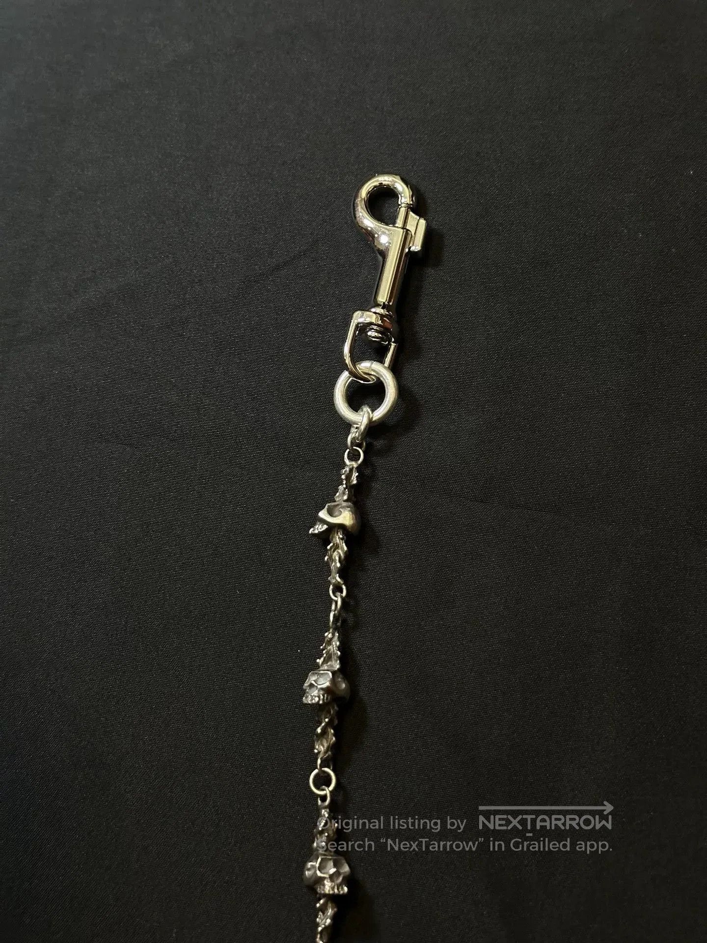 Vintage Vintage 80s Pure Silver Skull Pants Chain. Size ONE SIZE - 4 Thumbnail