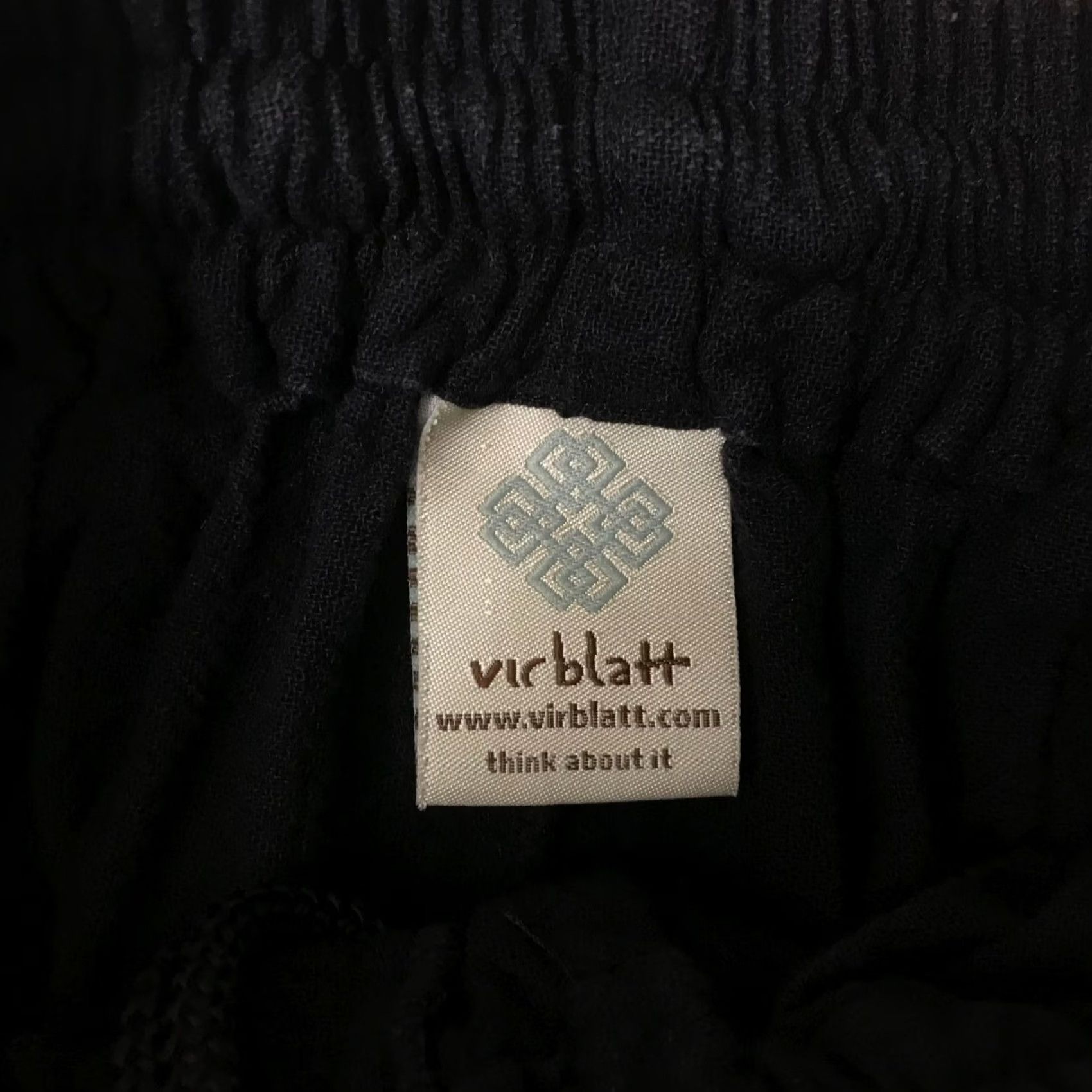 Vintage VIRBLATT SHORTS Mens SMALL MEDIUM BLACK ELASTIC WAIST COTTON HIPPIE Size US 29 - 7 Thumbnail