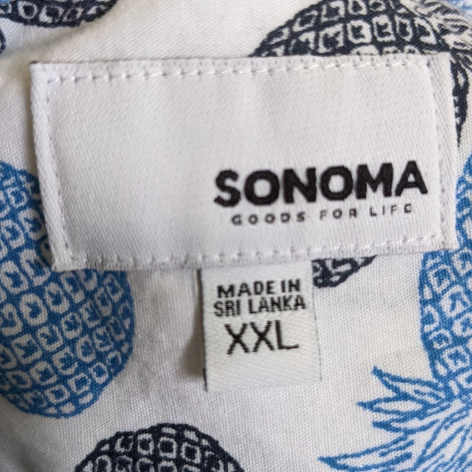 Sonoma SONOMA Blue Black Pineapple Hawaiian Style Shirt XXL Size US XXL / EU 58 / 5 - 7 Thumbnail