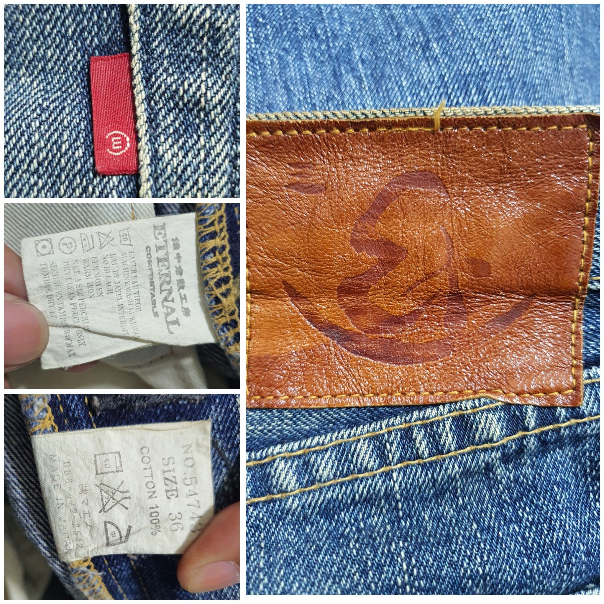 Eternal × Japanese Brand ETERNAL 34/43 DISTRESSED HALF SELVEDGE JEANS Size US 34 / EU 50 - 5 Thumbnail