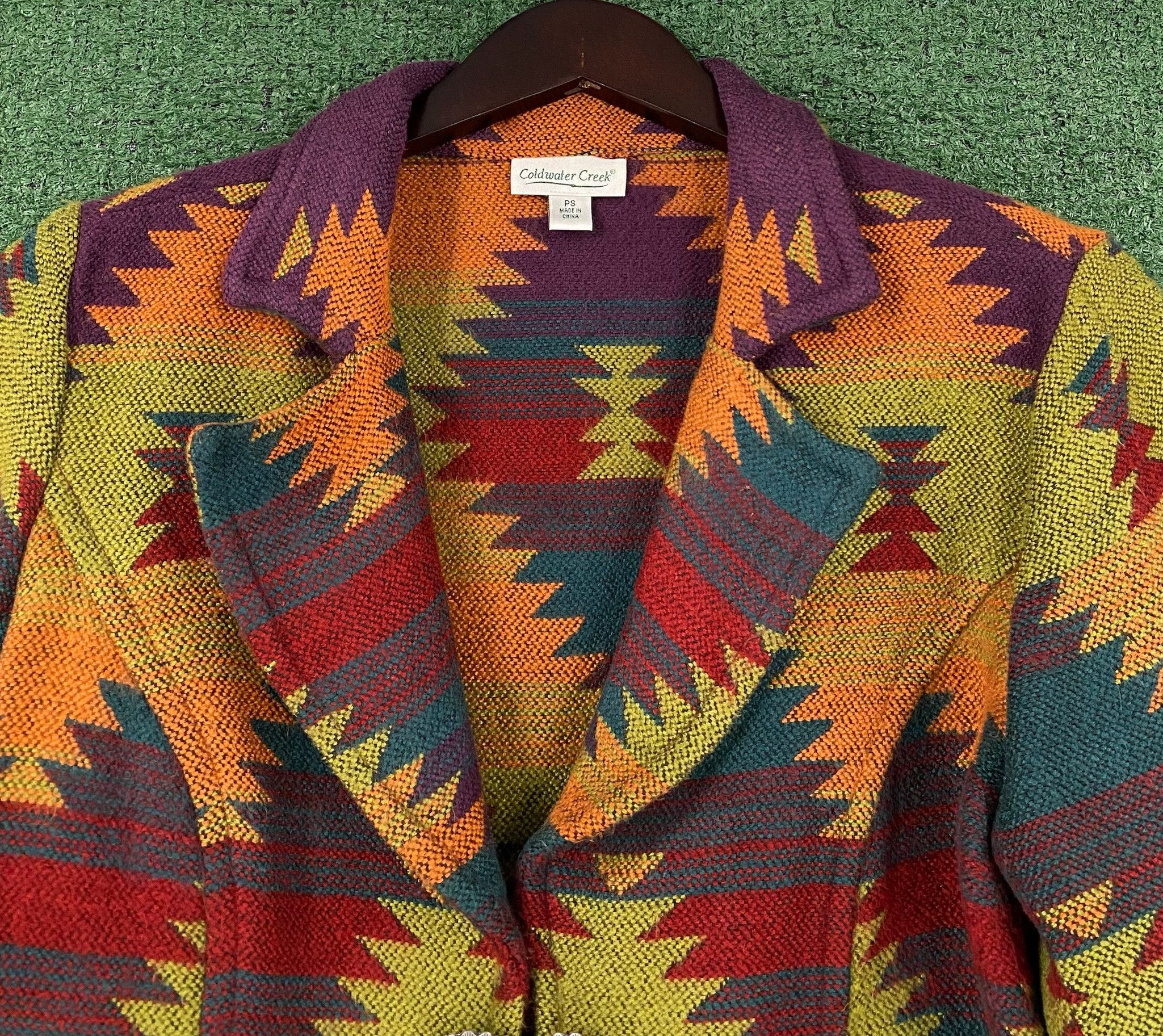 Coldwater Creek Vintage Coldwater Southwestern Blazer Jacket Small Petite Size S / US 4 / IT 40 - 2 Thumbnail