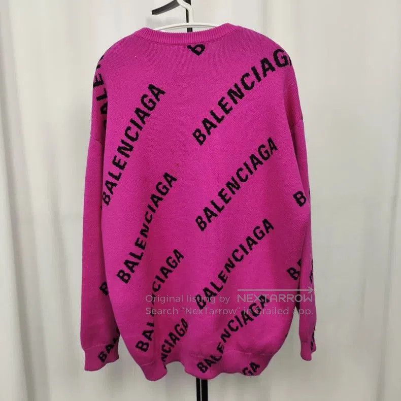 Balenciaga Balenciaga Pink Knit Sweater M. Size US M / EU 48-50 / 2 - 2 Thumbnail