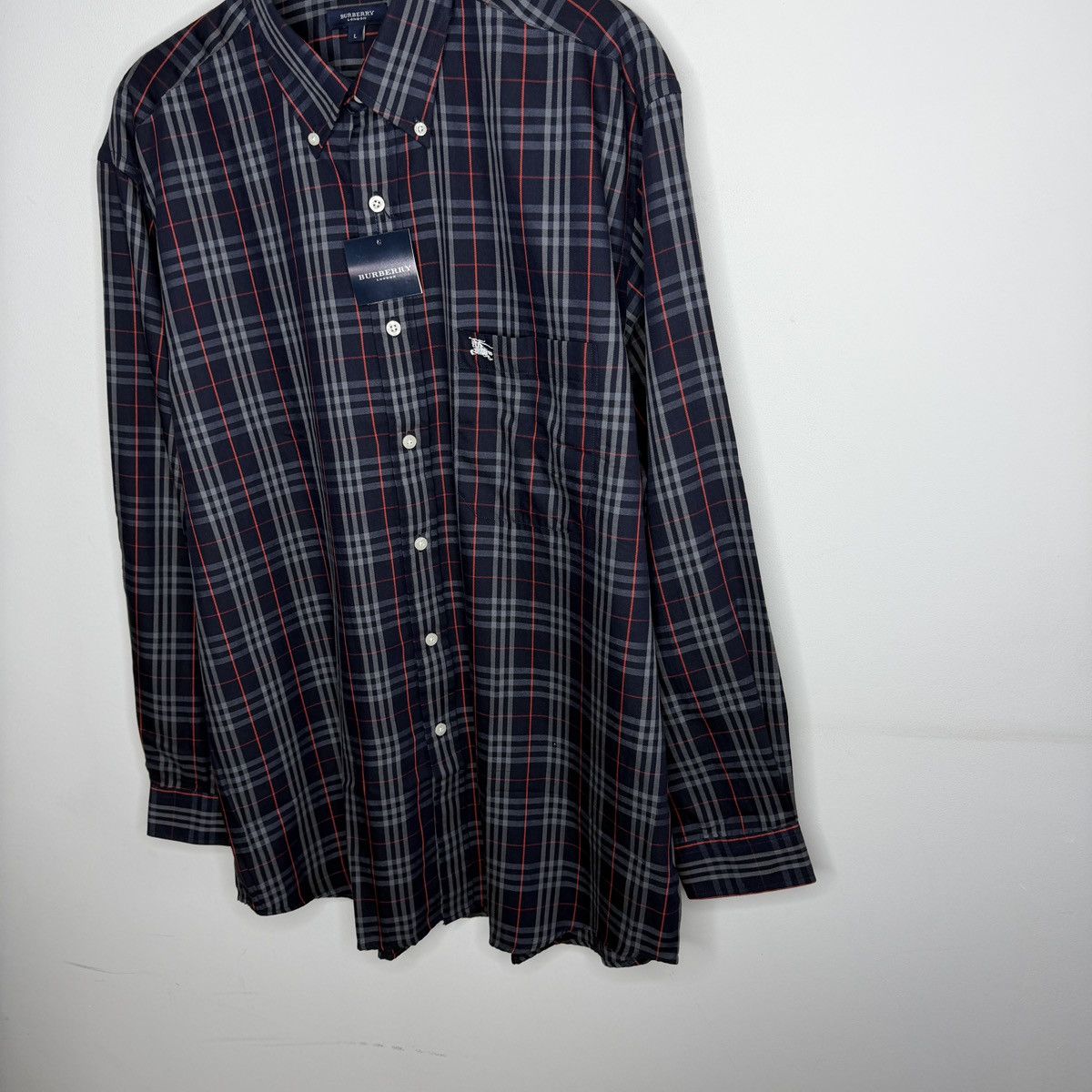 Burberry Burberry Nova Check Navy Checkered Shirt Button Up BRAND NEW Size US L / EU 52-54 / 3 - 3 Thumbnail