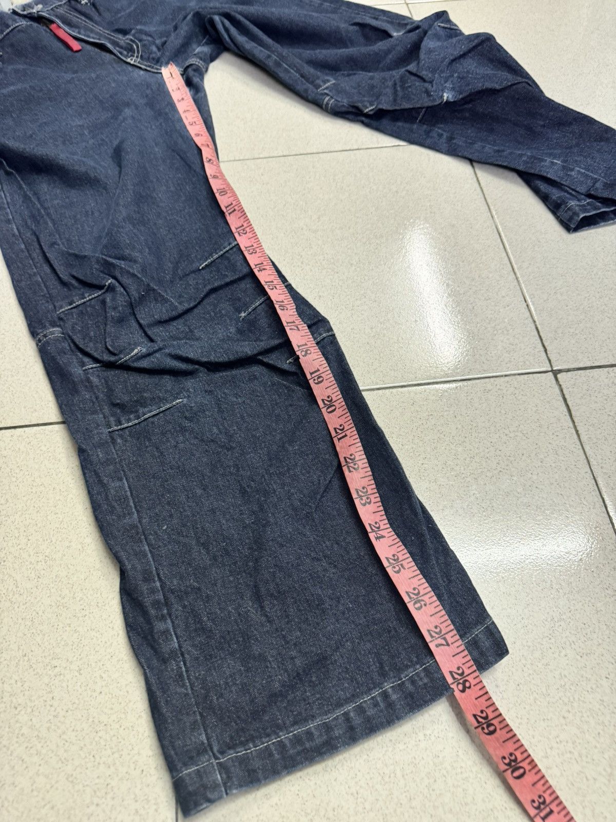 291295=Homme 291295 HOMME SPELLOUT THREE QUARTER DENIM PANTS Size US 32 / EU 48 - 8 Thumbnail