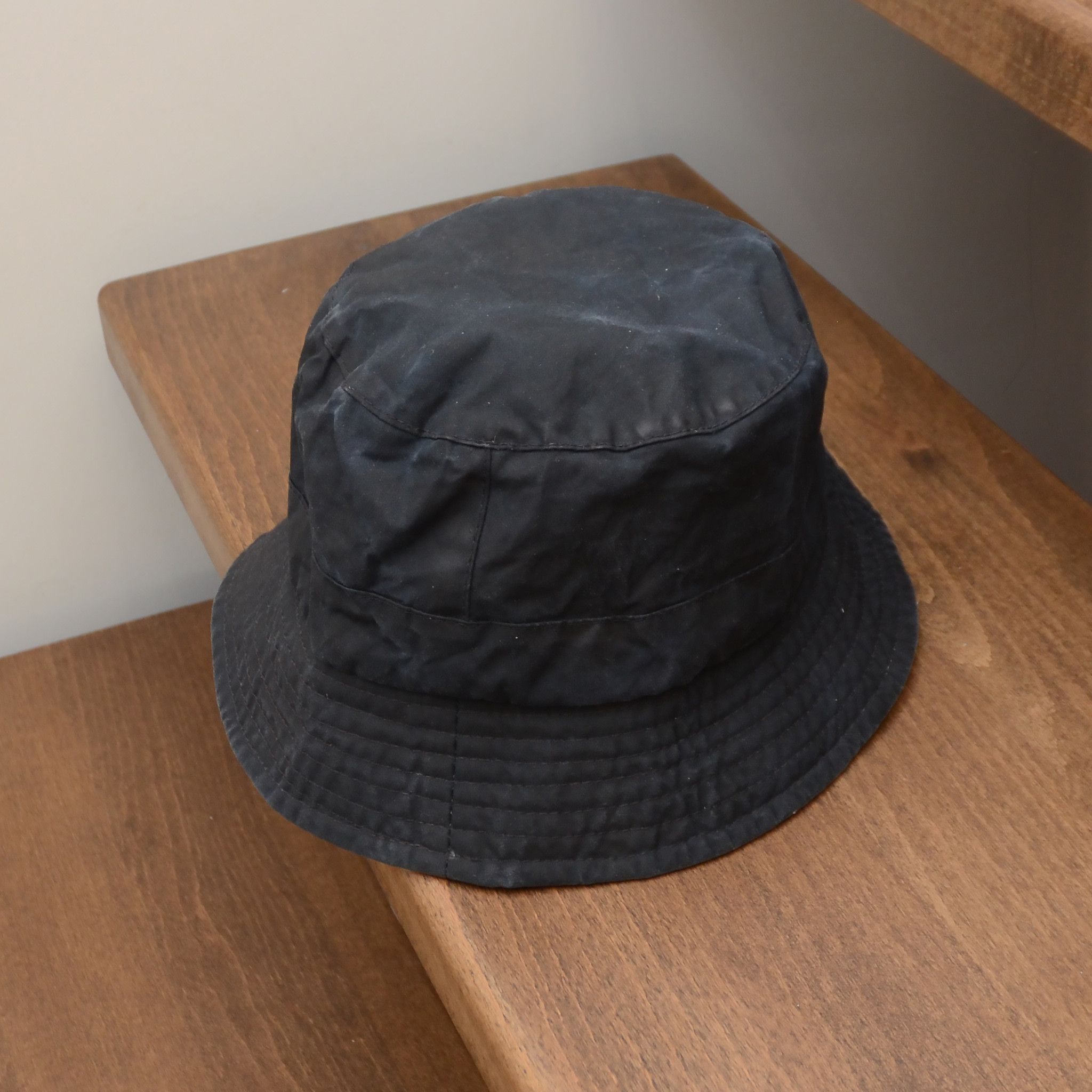 Barbour Vintage Barbour Bucket Panama Hat Wax Dark Blue Size ONE SIZE - 6 Thumbnail