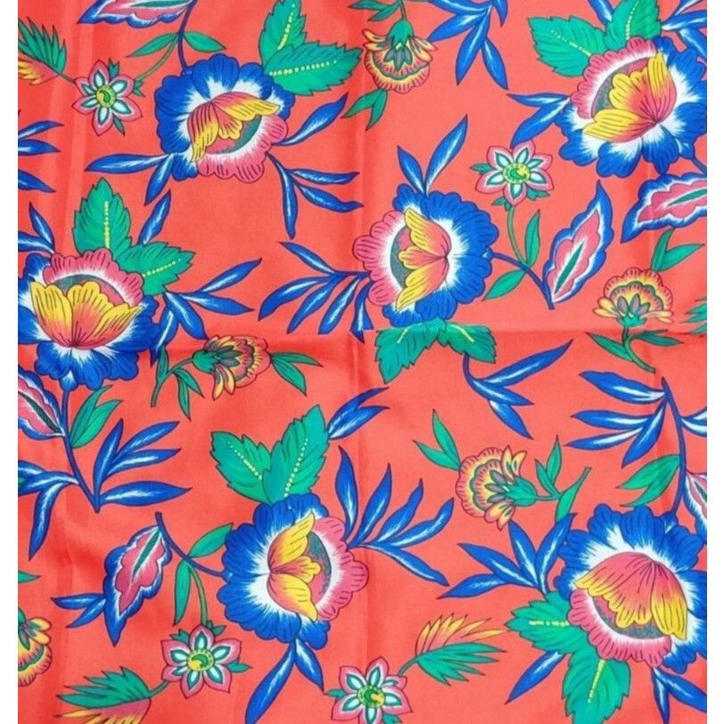 Vintage Berkshire Womens Scarf Red Floral Square Vintage Italian Bor Size ONE SIZE - 11 Thumbnail