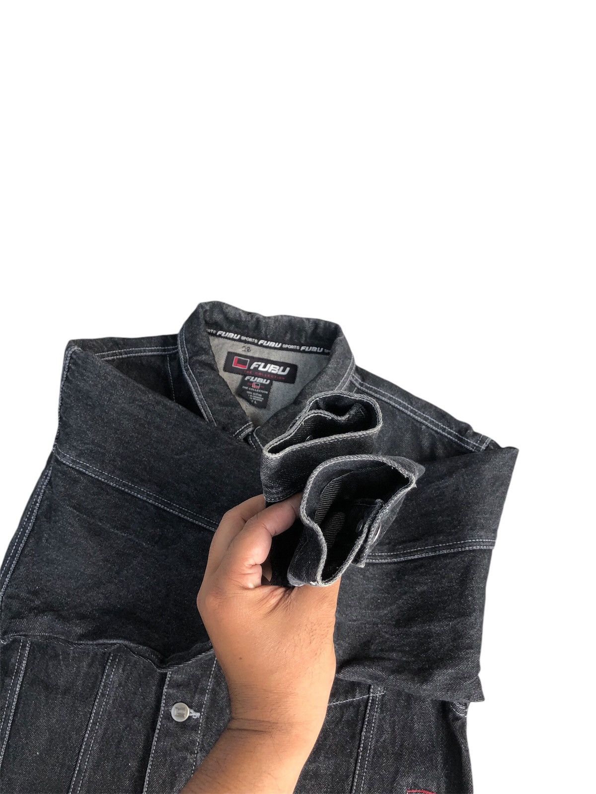Fubu Y2k Fubu Denim Jacket Embroidered Jeans Size US L / EU 52-54 / 3 - 12 Thumbnail