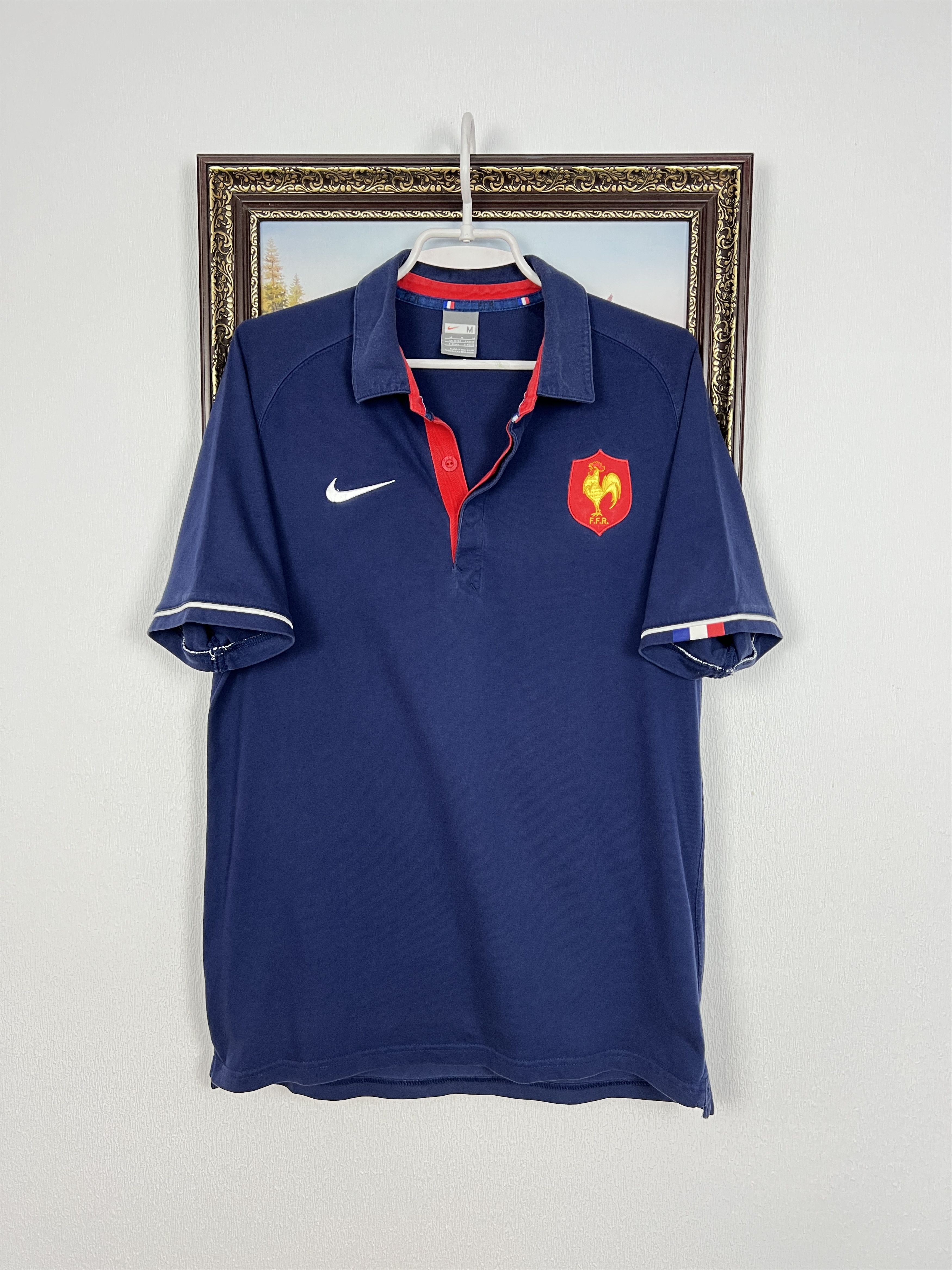 Nike Vintage Nike France Rugby Jersey National Polo Tee Hype Size US M / EU 48-50 / 2 - 1 Thumbnail