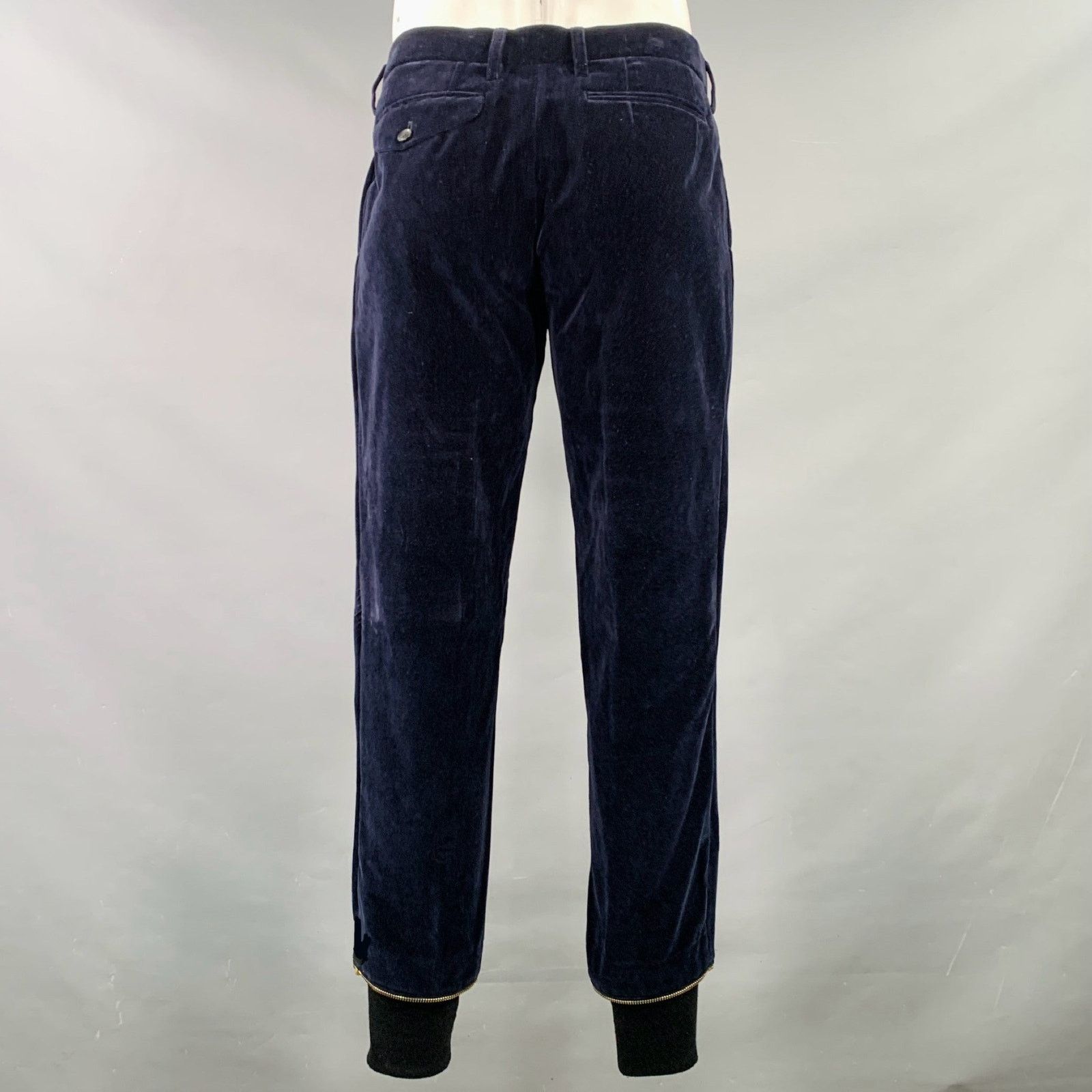 Kolor KOLOR Size L Navy Cotton Velvet Joggers Casual Pants Size US 34 / EU 50 - 2 Thumbnail
