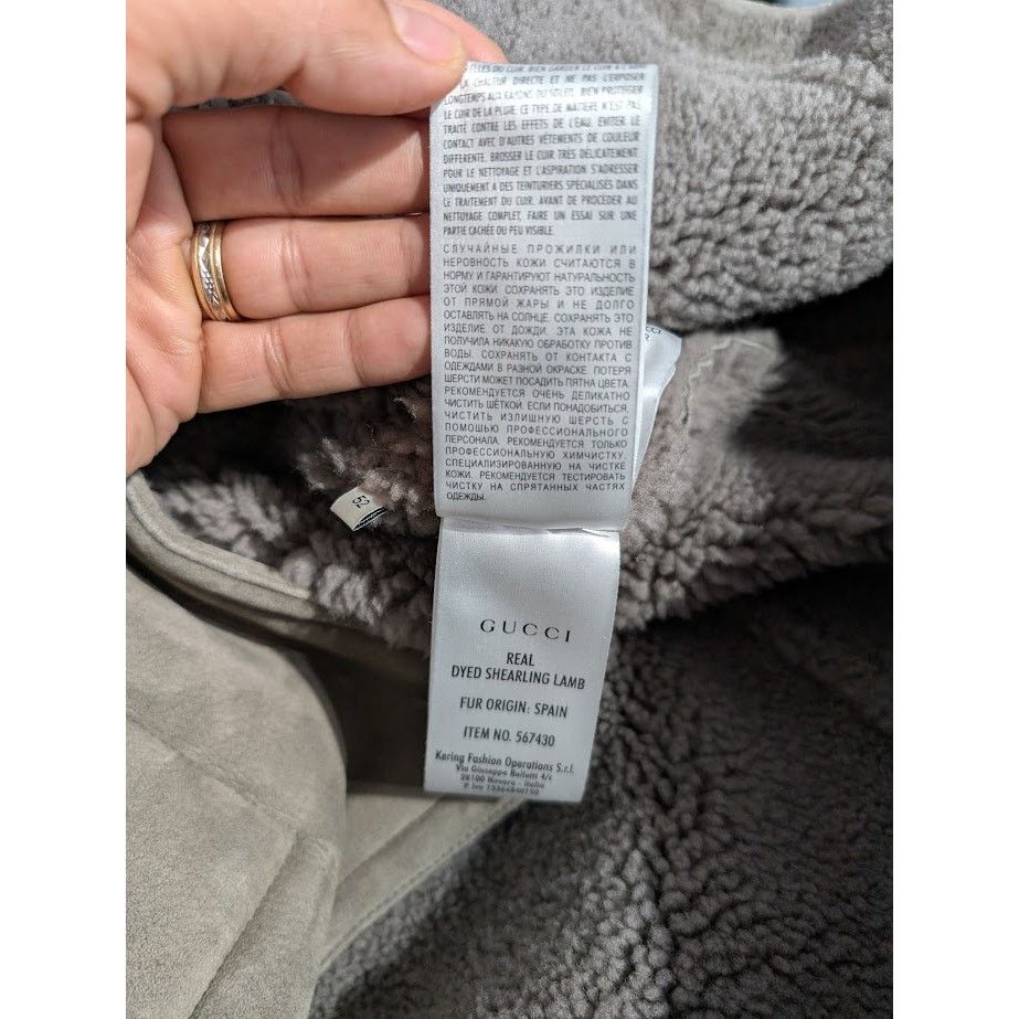 Gucci o1rshd1 Caban Curly Shearling in Grey Size US L / EU 52-54 / 3 - 16 Thumbnail