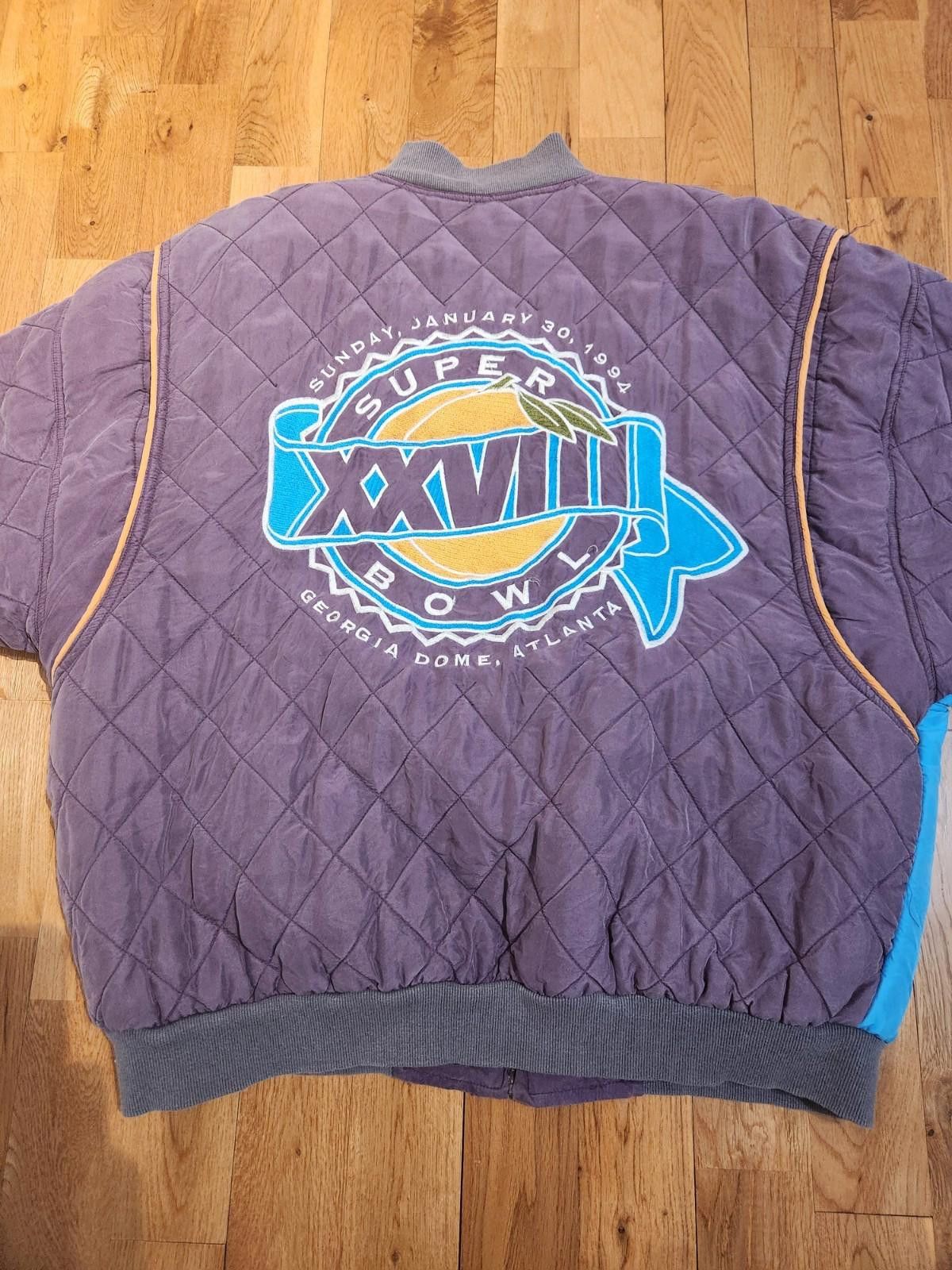 Designer Vintage Super Bowl XXVIII GA Dome Atlanta Bomber Jacket L Size ONE SIZE - 7 Thumbnail