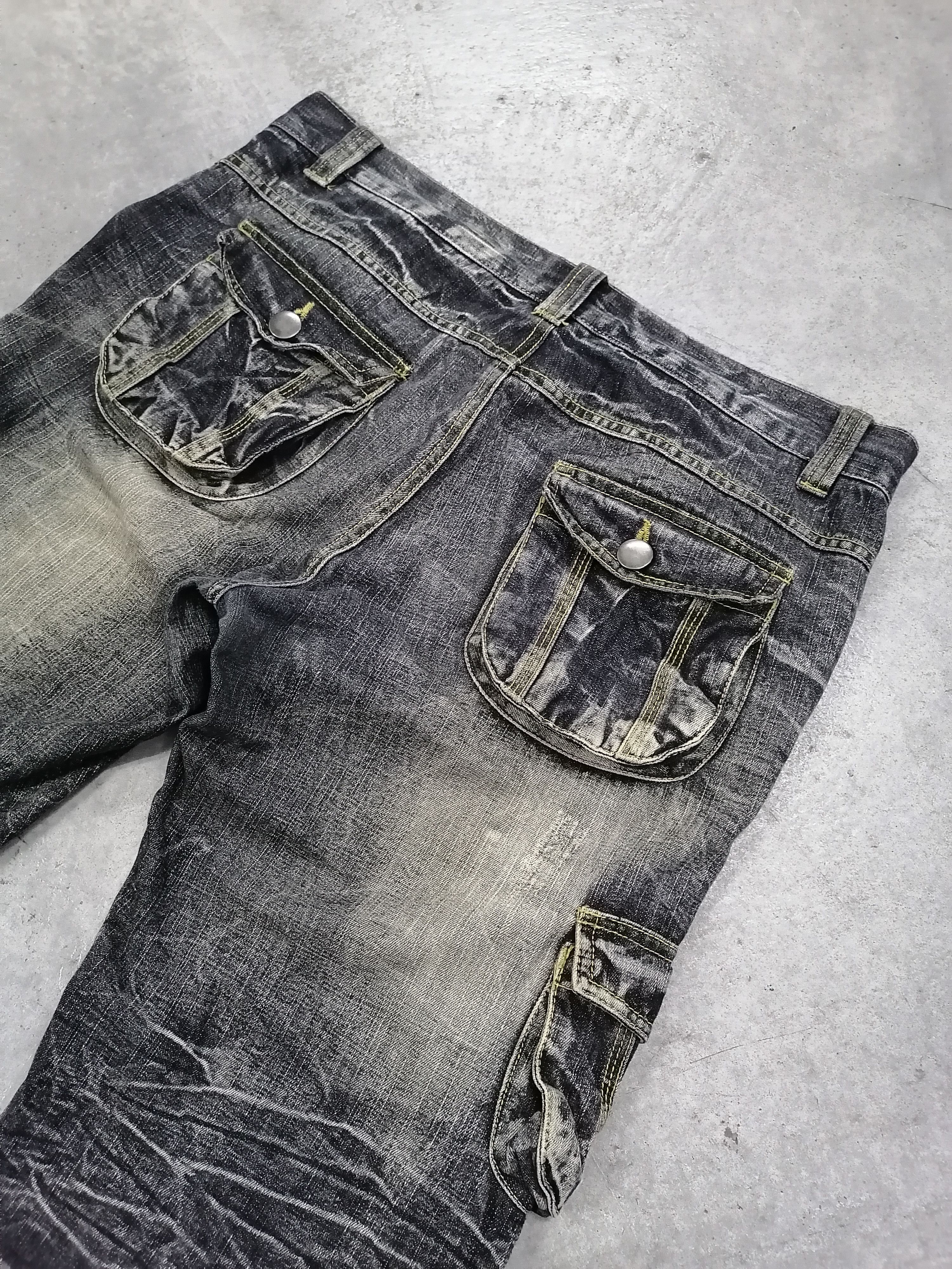 If Six Was Nine Super Flare Topism Claw Mark Multipocket Distressed Pants Size US 35 - 9 Thumbnail