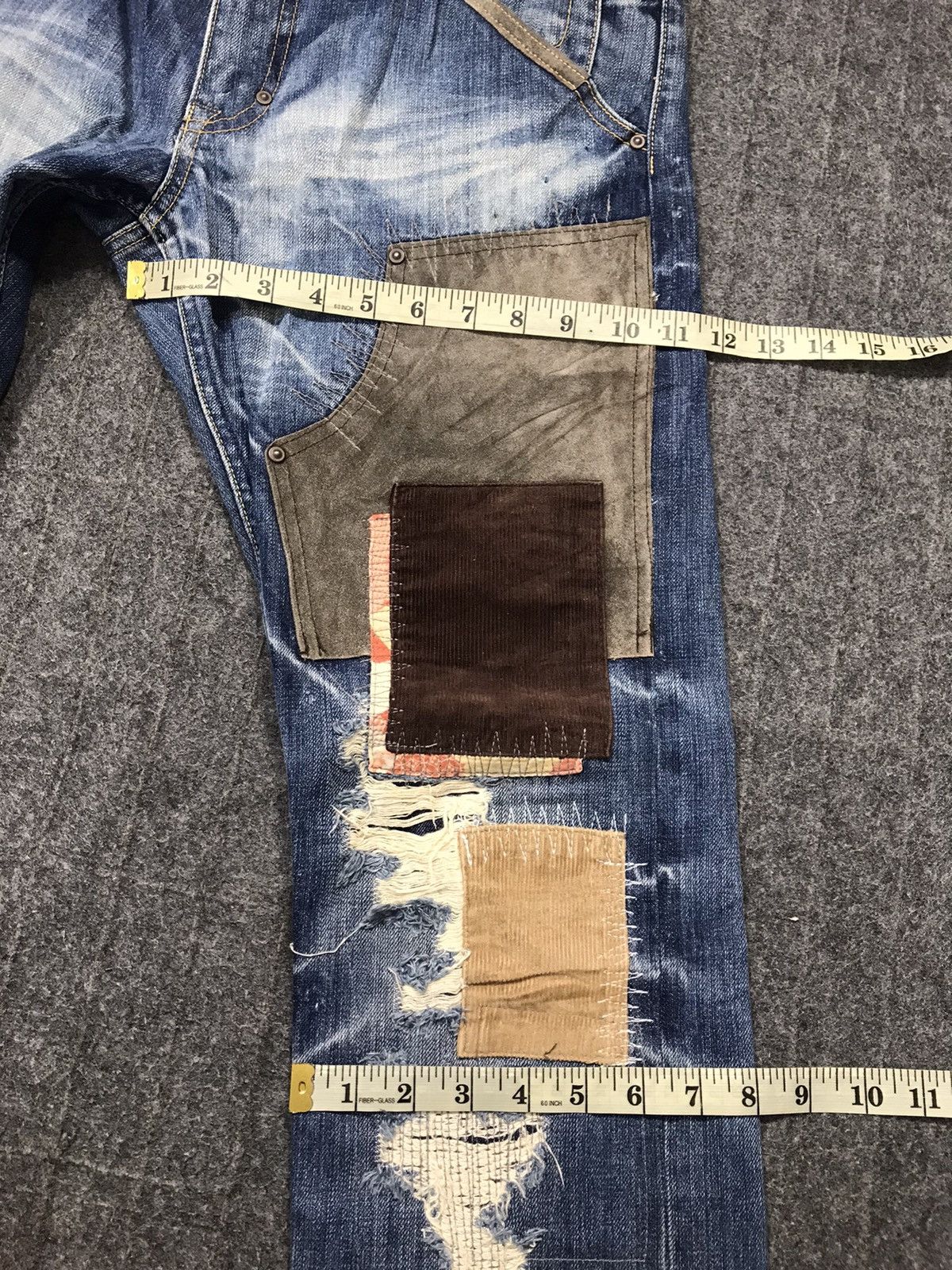Takeo Kikuchi Takeo Kikuchi Japanese Brand Distressed Patchworks Denim Size US 32 / EU 48 - 13 Thumbnail