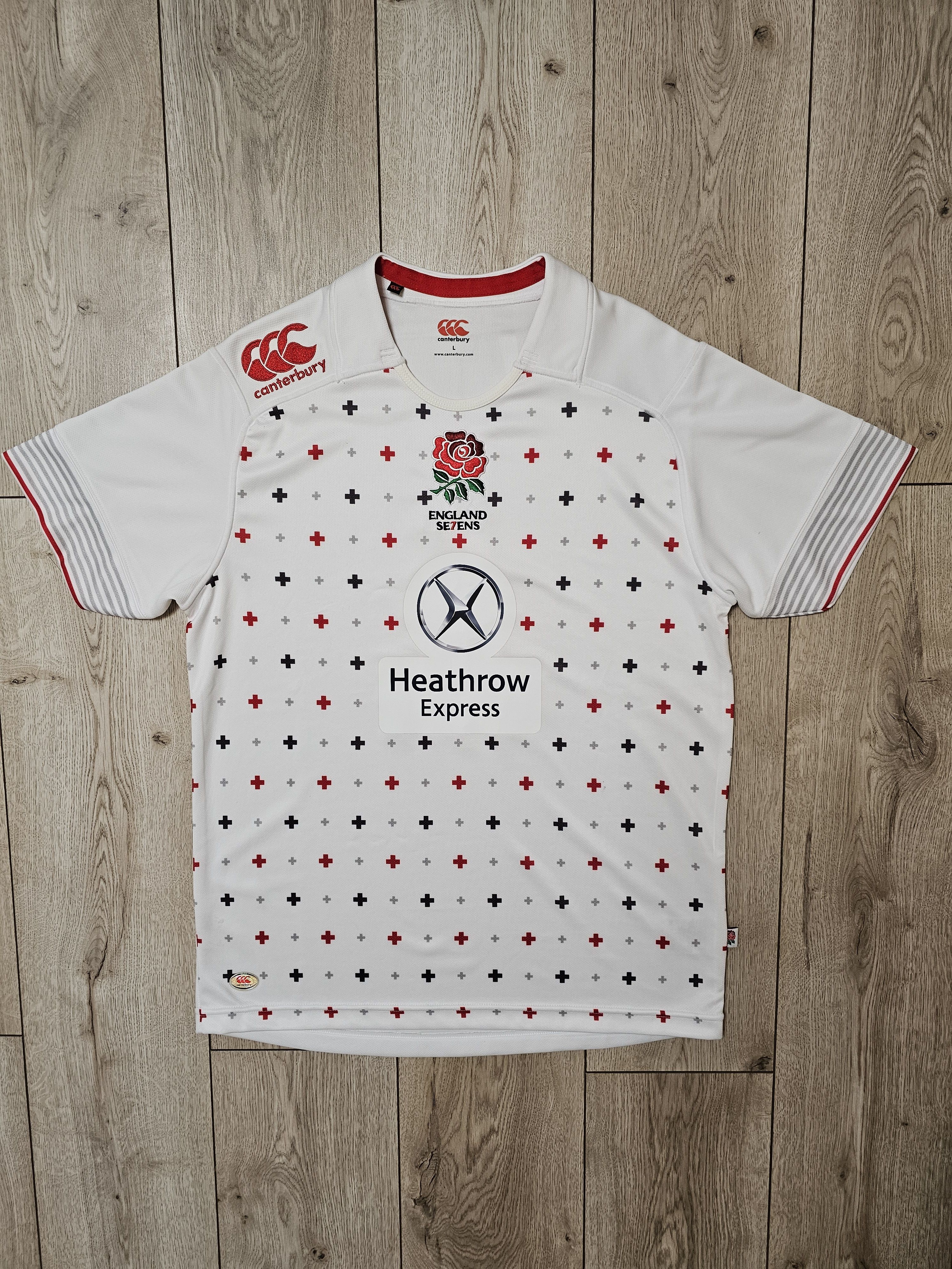 Canterbury of New Zealand ENGLAND RUGBY SHIRT RUGBY UNION SE7SENS JERSEY Size US L / EU 52-54 / 3 - 1 Thumbnail