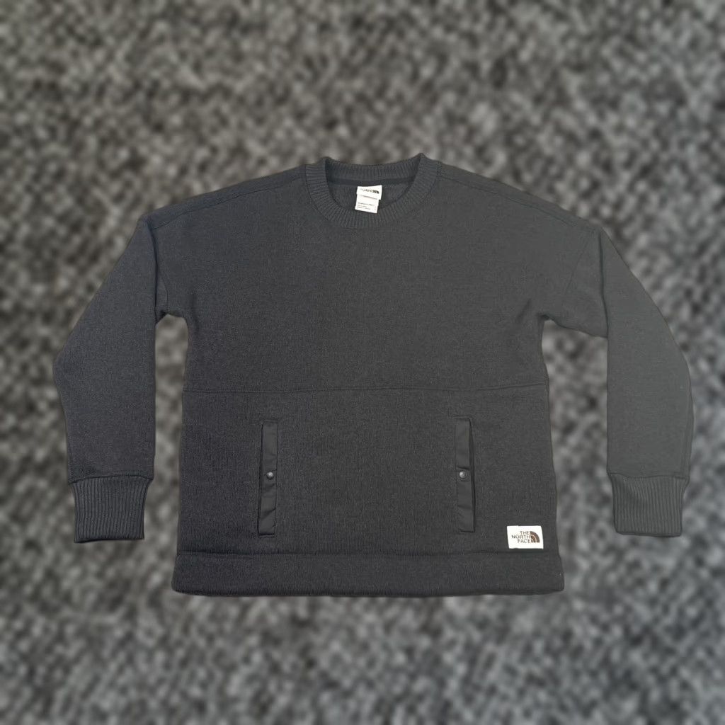 The North Face The North Face Sweater Womens S Black Gray Crescent Crew Sweater Size S / US 4 / IT 40 - 1 Thumbnail