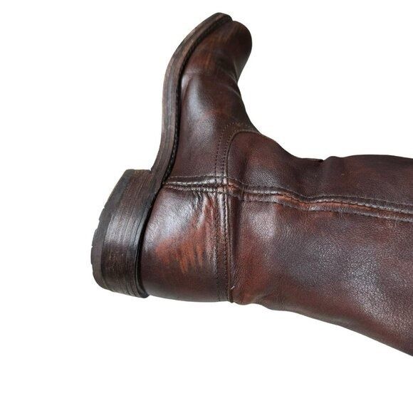Frye FRYE Heath Women’s Sz 5.5 B Outside Zip Brown Leather Boots Size US 5.5 / IT 35.5 - 11 Thumbnail