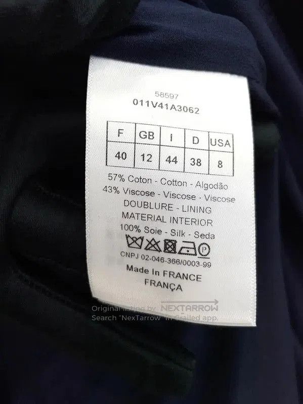 Dior Dior Women's Navy Blue Cotton Blend Jacket . Size L / US 10 / IT 46 - 9 Thumbnail