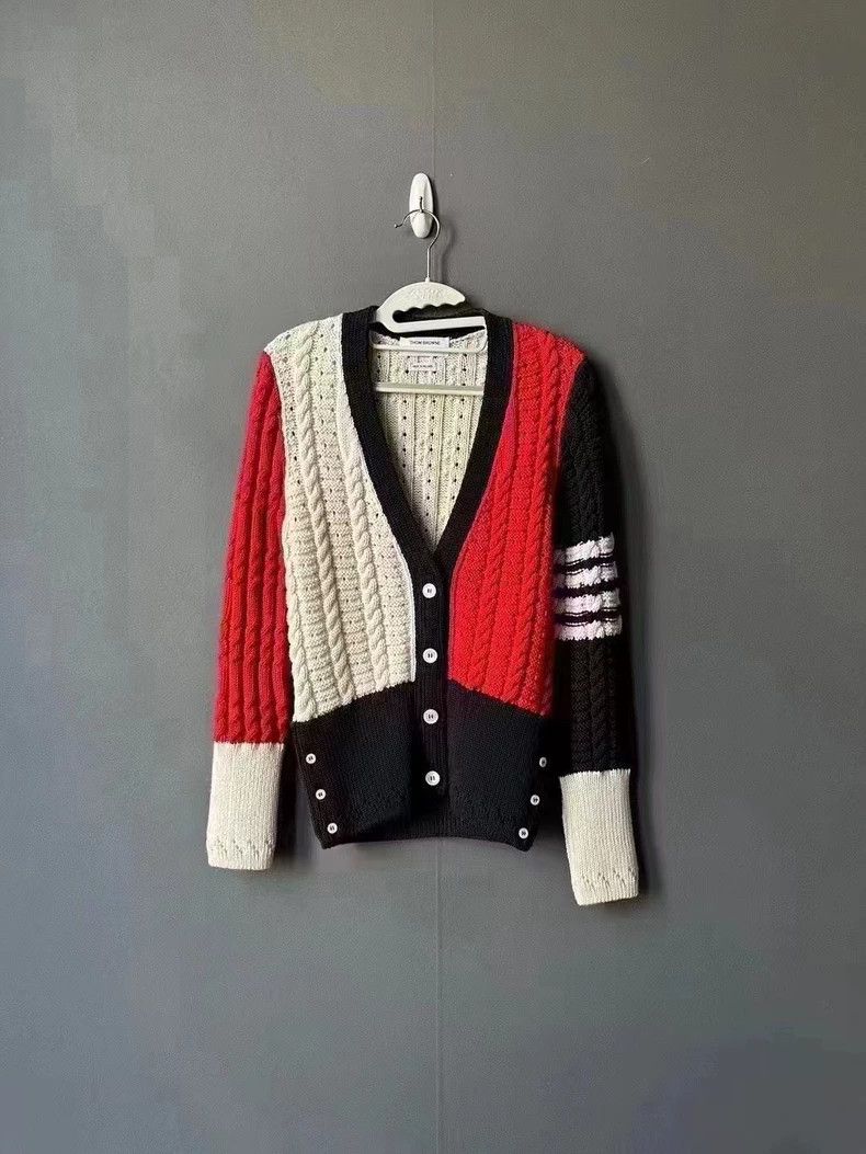 Thom Browne Thom Browne size40 Wool patchwork cardigan Size S / US 4 / IT 40 - 1 Thumbnail