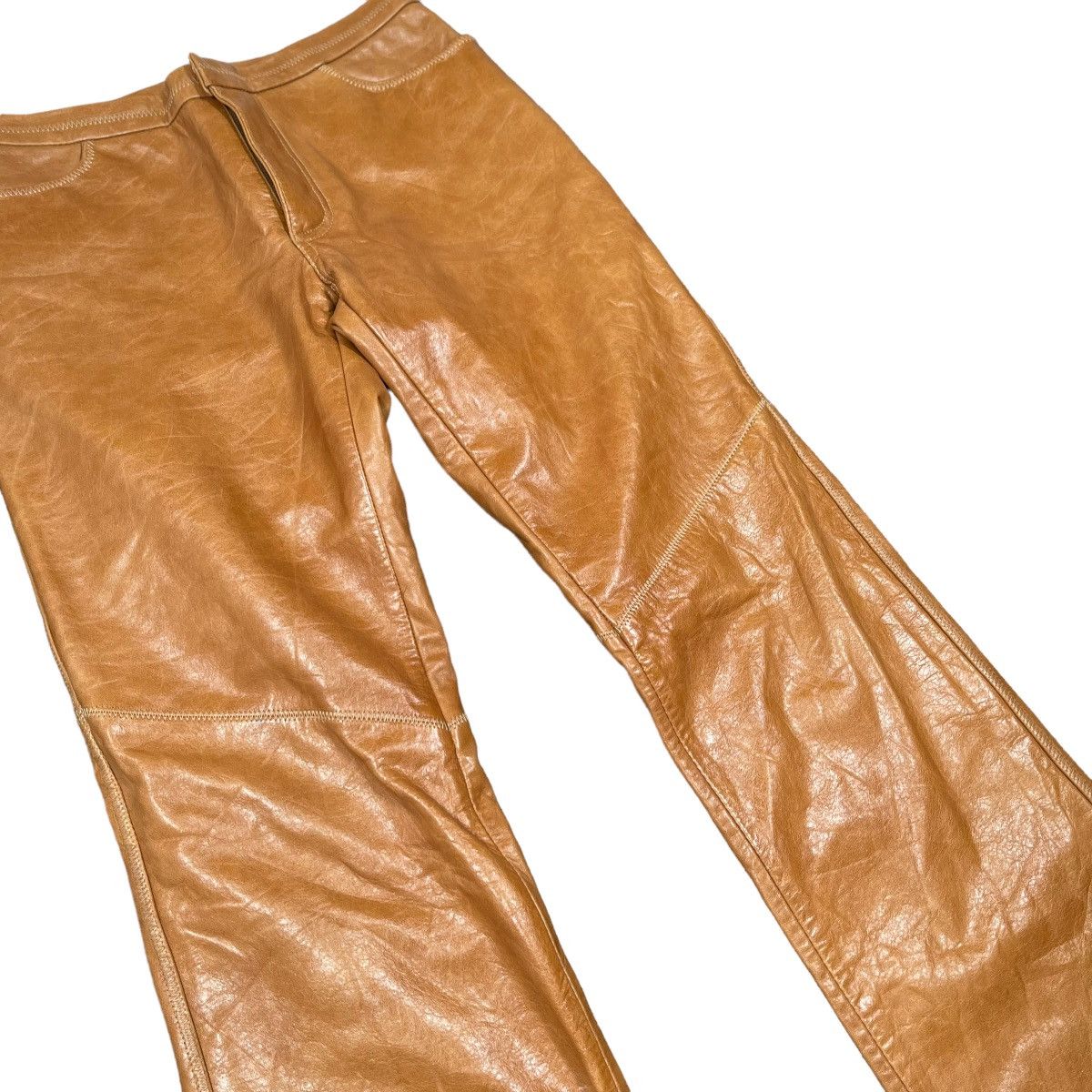 Cowboy Equipment × Genuine Leather × Vintage Genuine Leather Vintage 1970s Cowboy Western Pant Size US 27 - 6 Thumbnail