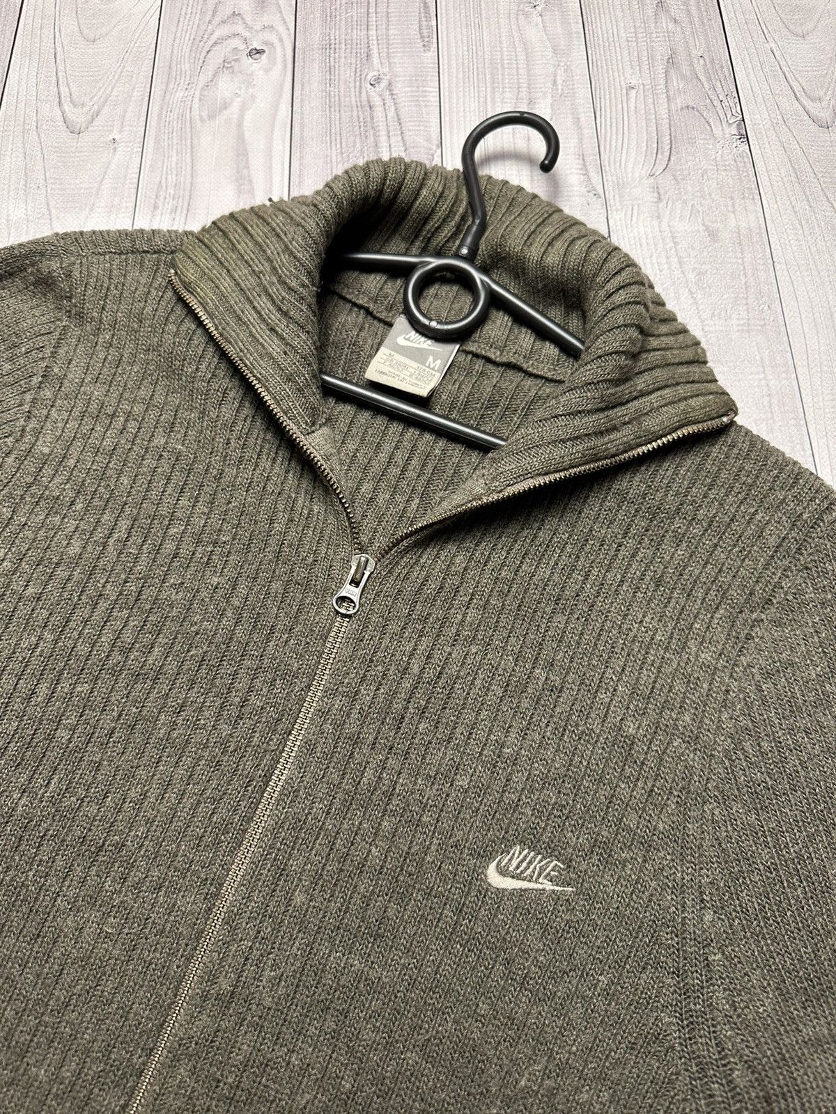 Nike × Vintage Vintage Nike zip sweater rare knitted size M logo Size US M / EU 48-50 / 2 - 3 Thumbnail