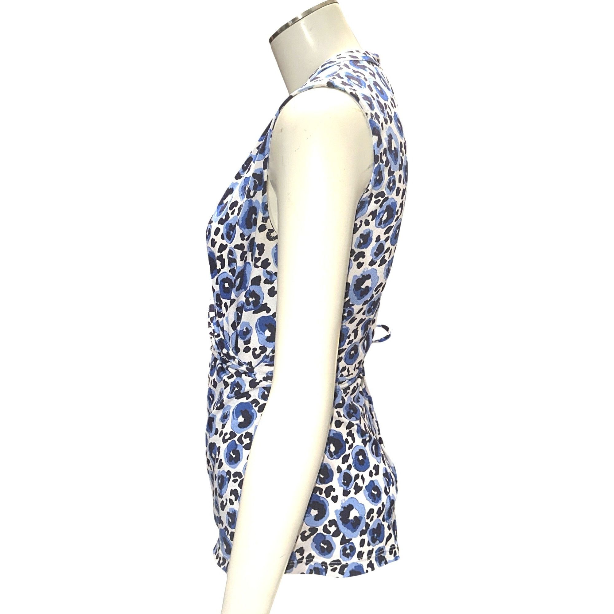 Other 41 Hawthorn Small Blue Black Abstract Leopard Print Wrap Blo Size S / US 4 / IT 40 - 3 Thumbnail