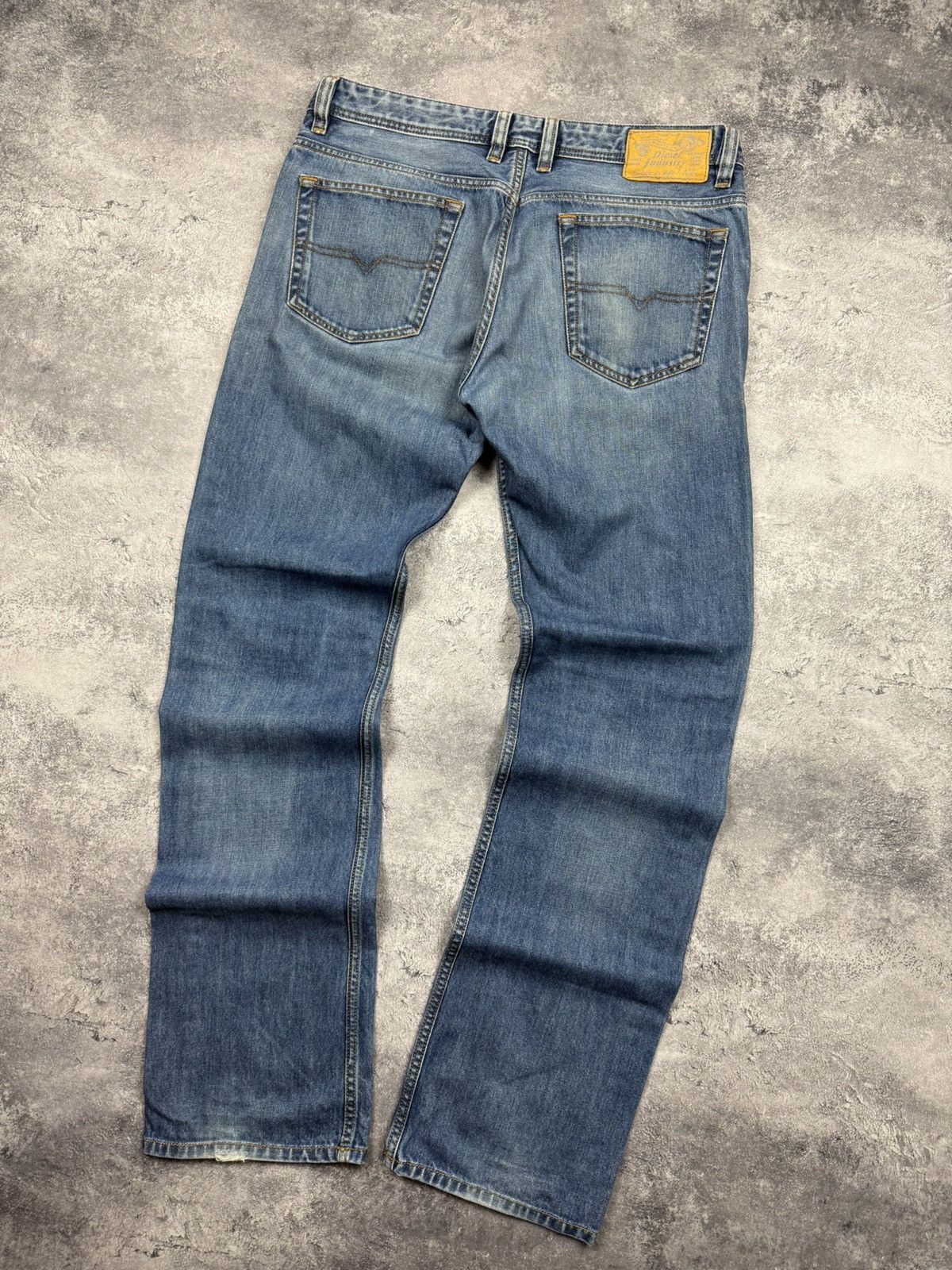 Vintage Diesel Avant Garde Flared Blue Denim Jeans Y2K Rare