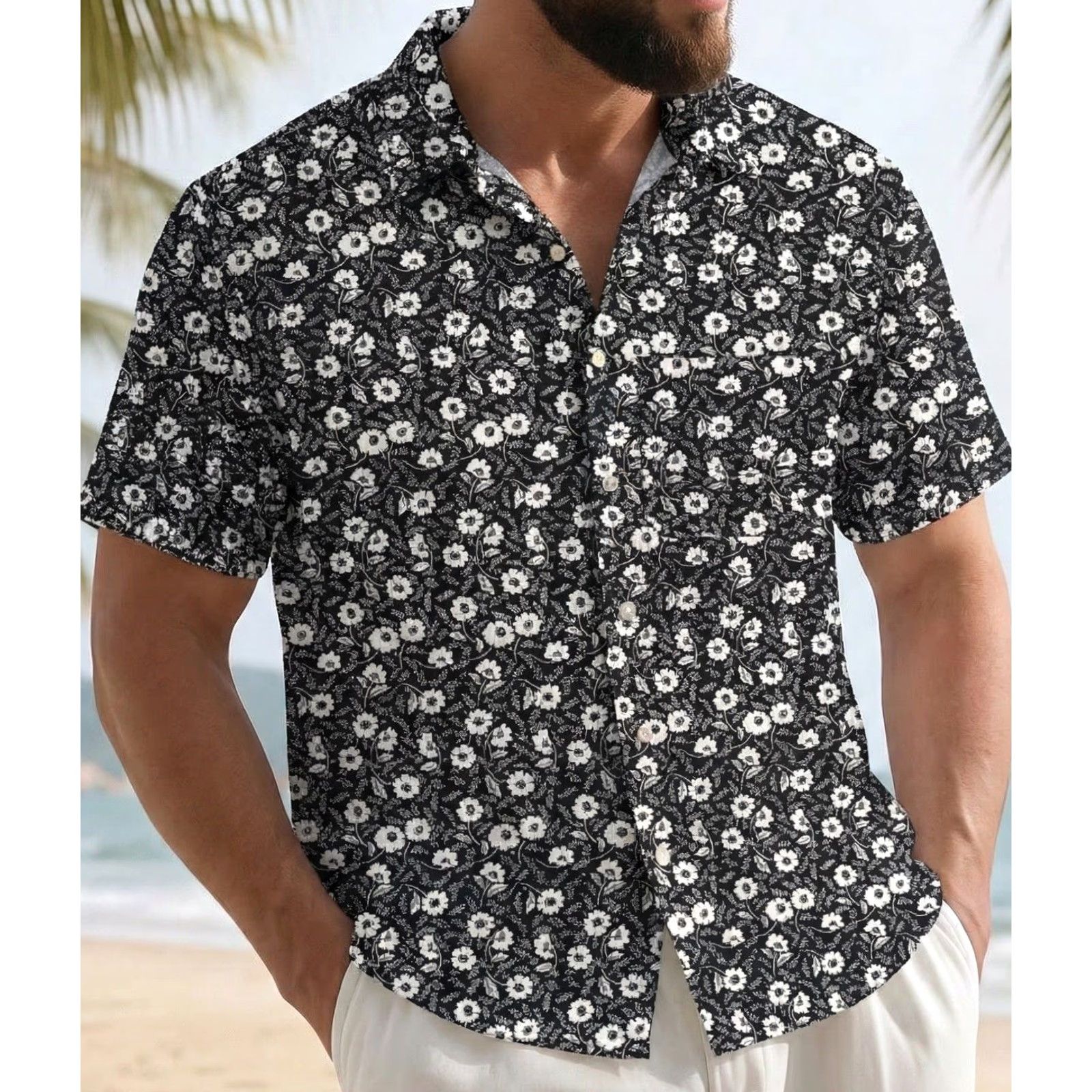 Polo Ralph Lauren VINTAGE Polo Ralph Lauren Camp Shirt Men’s 2XL Linen Blend Floral All Over Print Shirt Men 2XL Black Floral 90s Hawaiian Polo Golf Mens Size US XXL / EU 58 / 5 - 2 Thumbnail