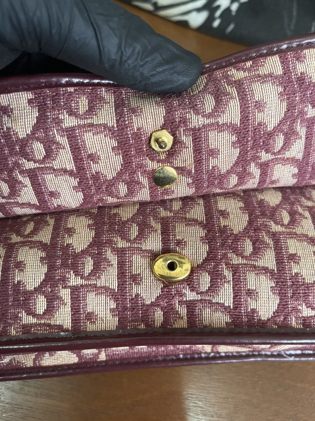 Dior CHRISTIAN DIOR DIORISSMO CHAIN BURGUNDY MONOGRAM CLUTCHBAG Size ONE SIZE - 4 Thumbnail