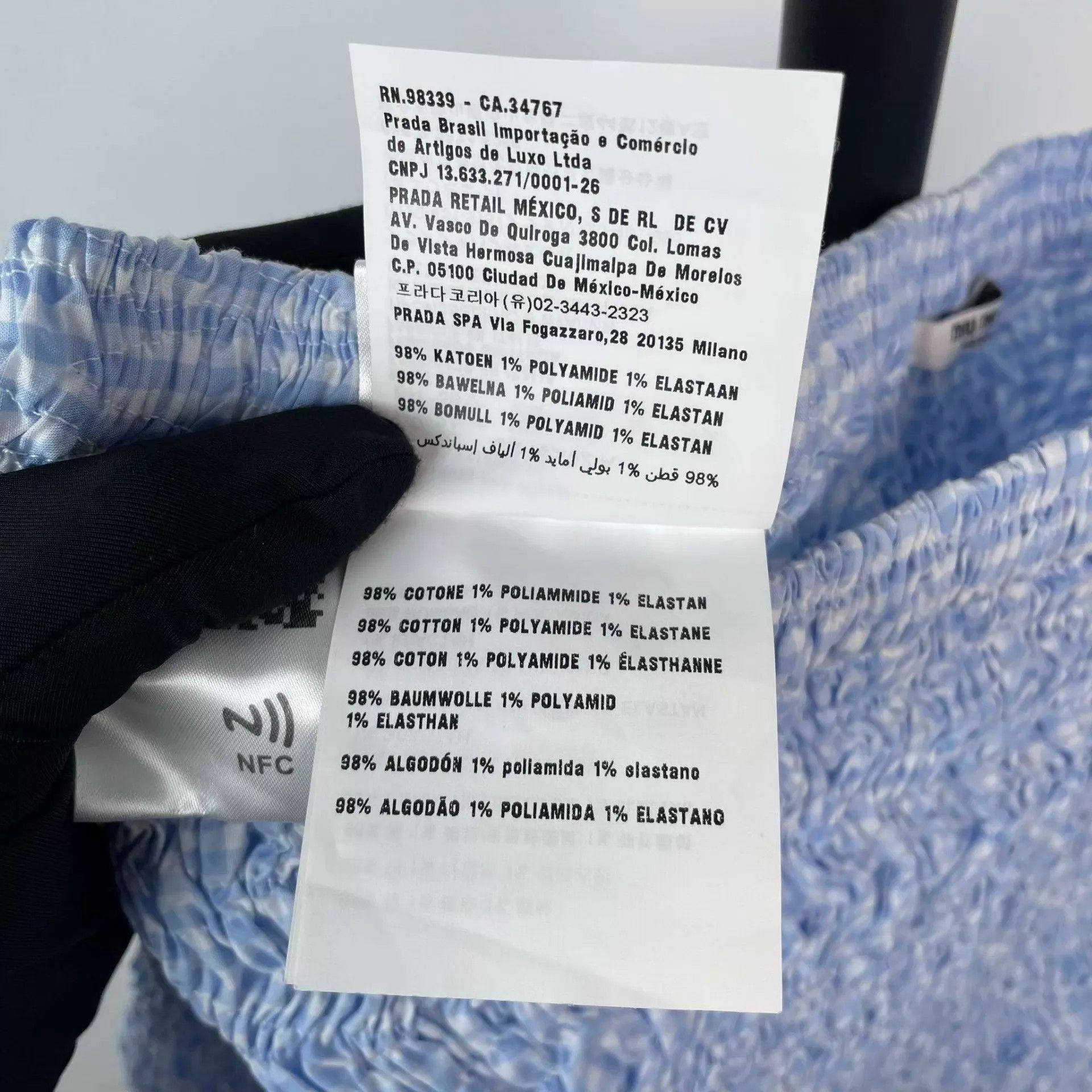 Miu Miu Miu Miu blue women's dress 251028VHHEZ12 Size 26" / US 2 / IT 38 - 7 Thumbnail