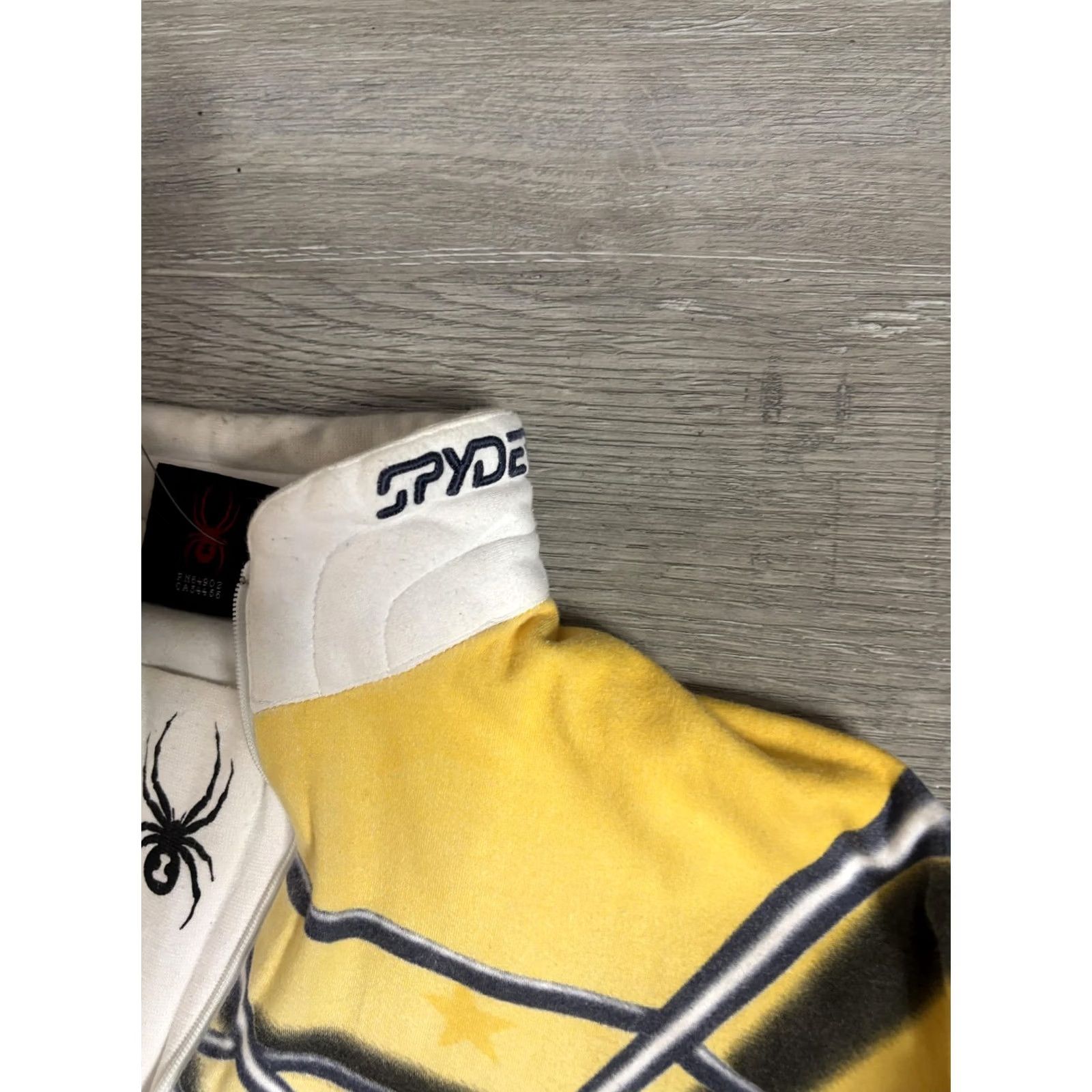 Spyder Spyder Shirt Mens L White Yellow 1/4 Zip Long Sleeve Ski Graphic Top Size US L / EU 52-54 / 3 - 2 Thumbnail