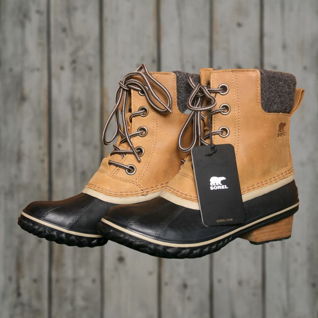 SOREL VINTAGE Sorel Slimpack Lace II Waterproof Rubber/Leather/Wool Duck Boots Women's Sz. 7 Boots Mens? Size US 7 / IT 37 - 1 Thumbnail