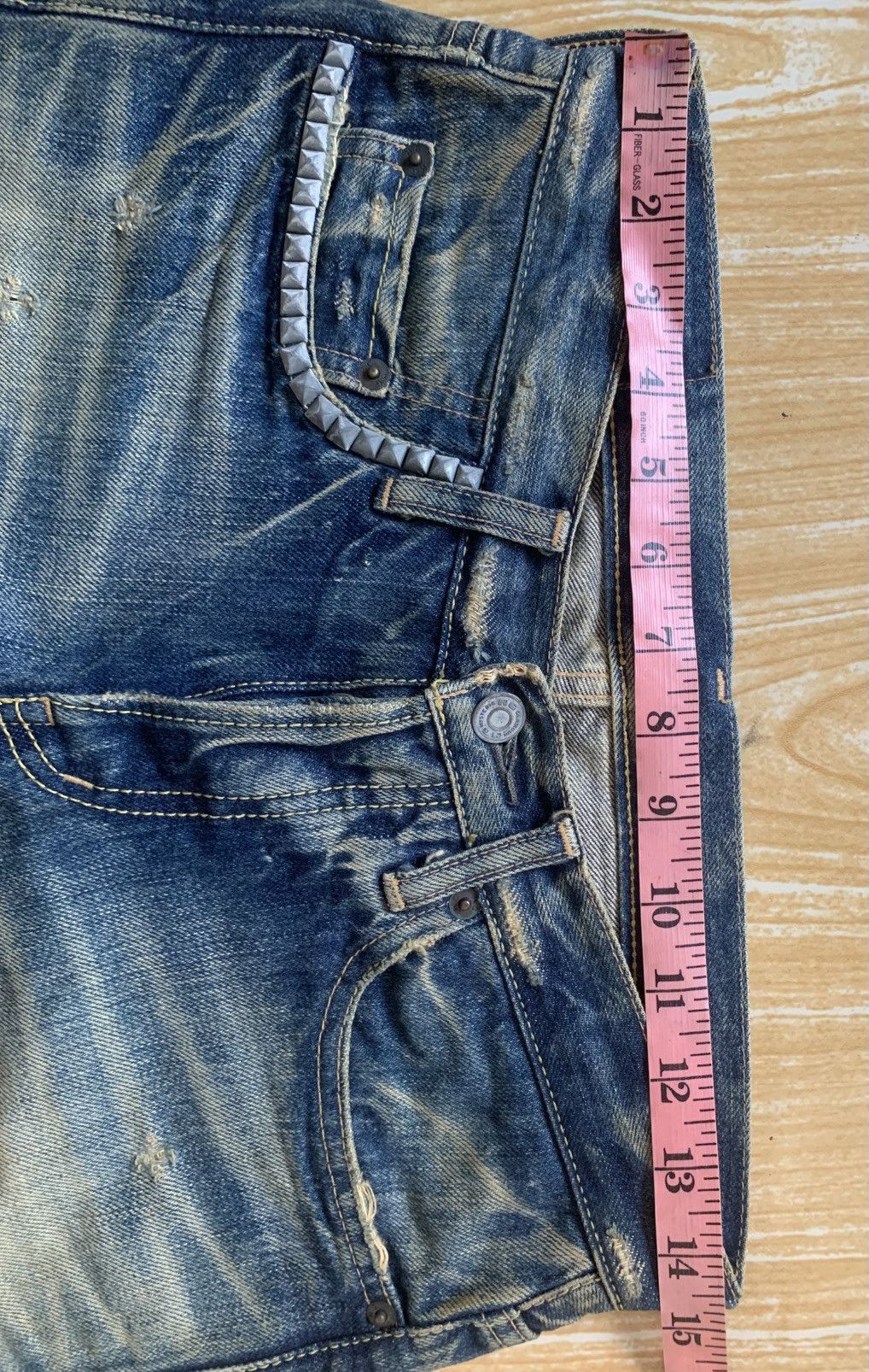 Hysteric Glamour Hysteric Glamour Selvedge Spike Punks Style Denim Pants Size US 29 - 24 Thumbnail