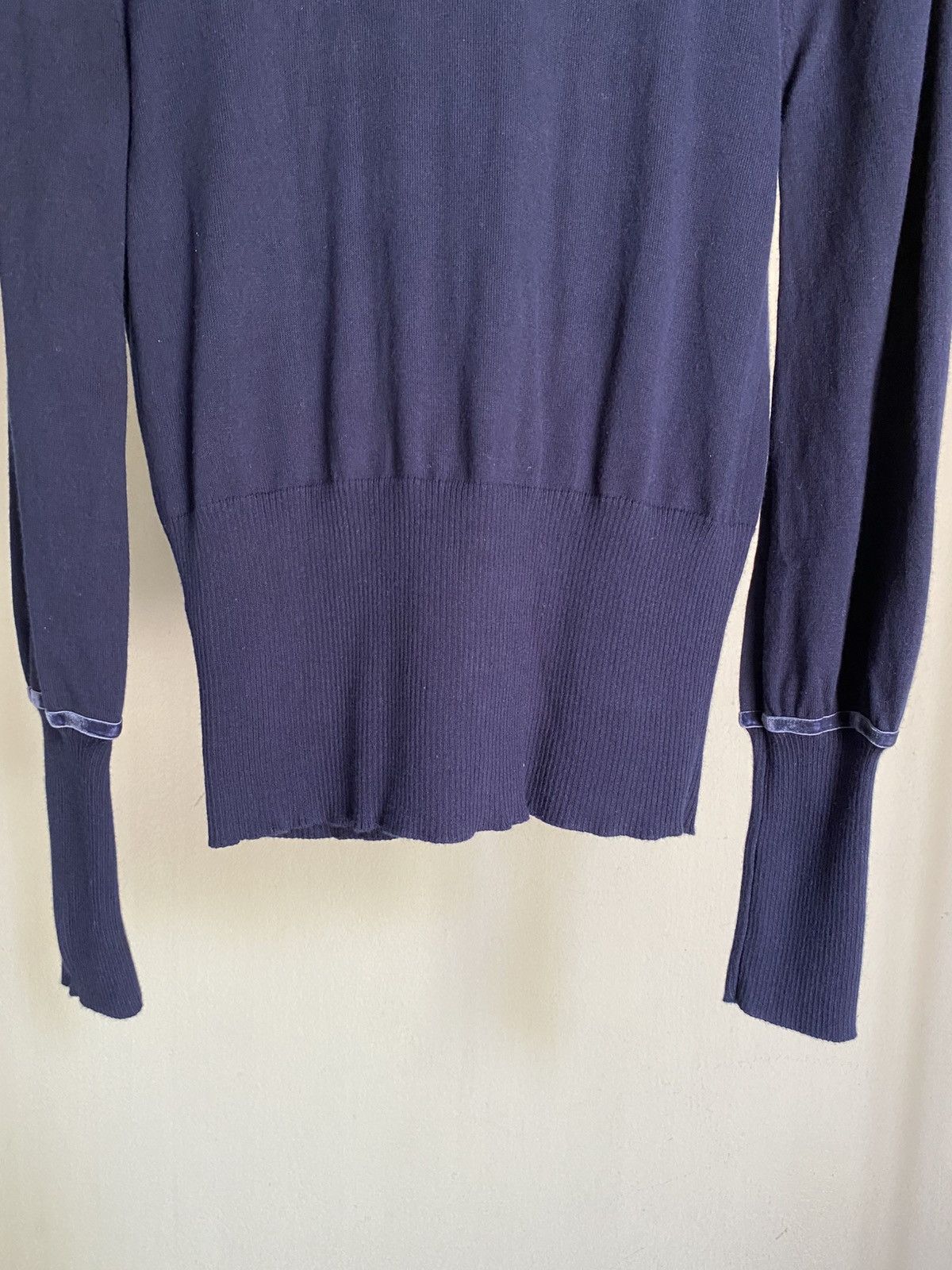 Kenzo KENZO Blue V-Neck Cardigan with Embroidered Trim. Size ONE SIZE - 10 Thumbnail