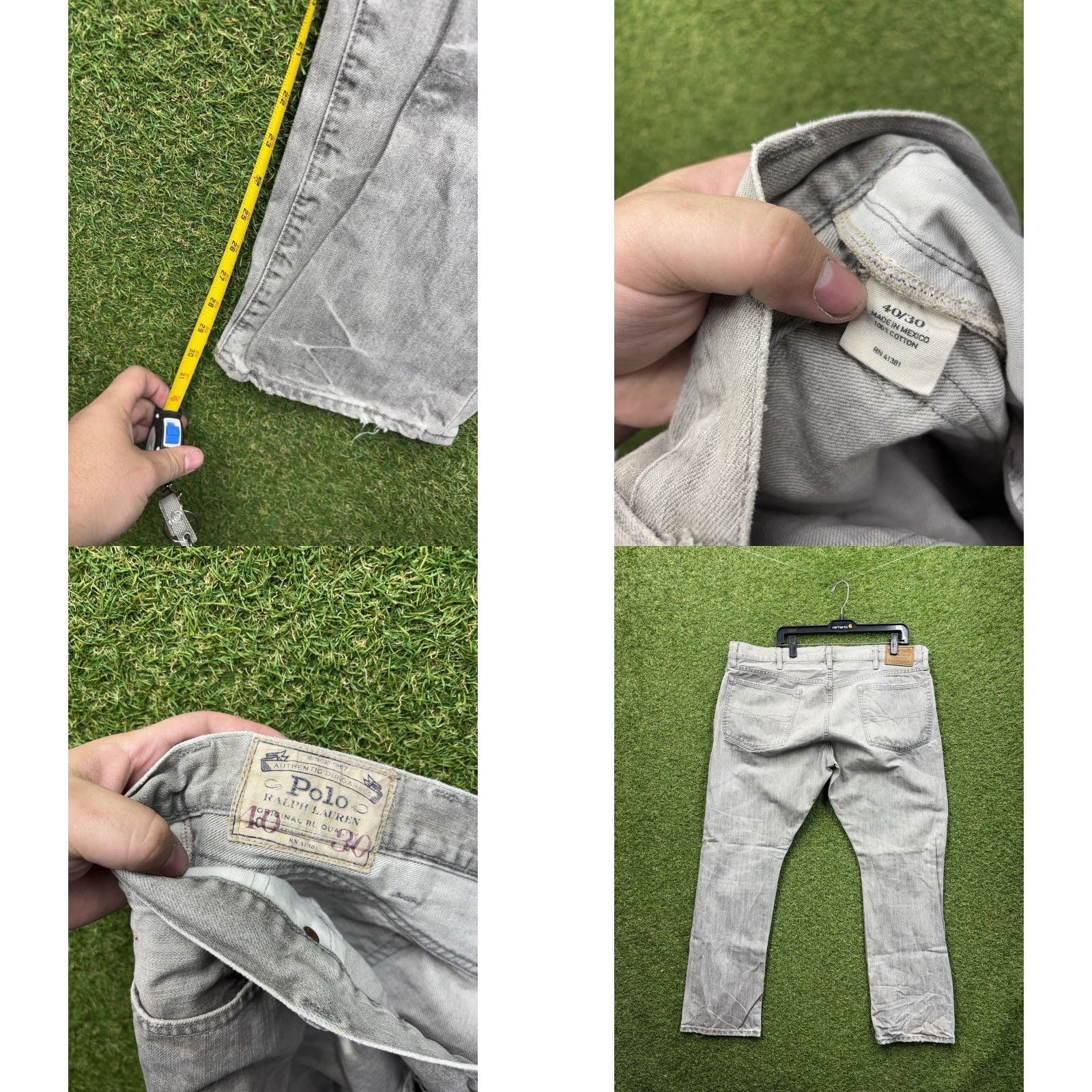 Polo Ralph Lauren Polo Ralph Lauren Jeans Slim Straight Varick Mens 40x30 Denim 5-Pocket Gray Large Size US L / EU 52-54 / 3 - 8 Thumbnail