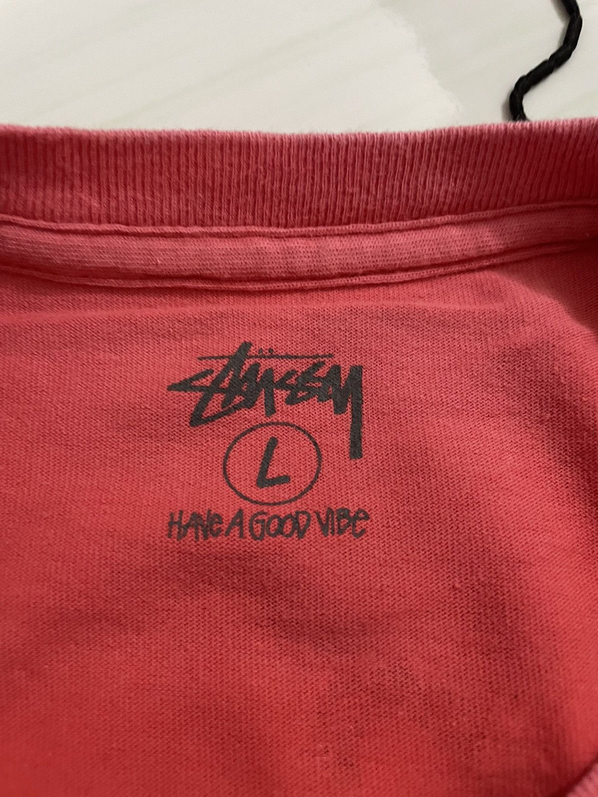 Stussy × Vintage Vintage Y2K Stussy Tour Faded Peach Tee Size US L / EU 52-54 / 3 - 3 Thumbnail